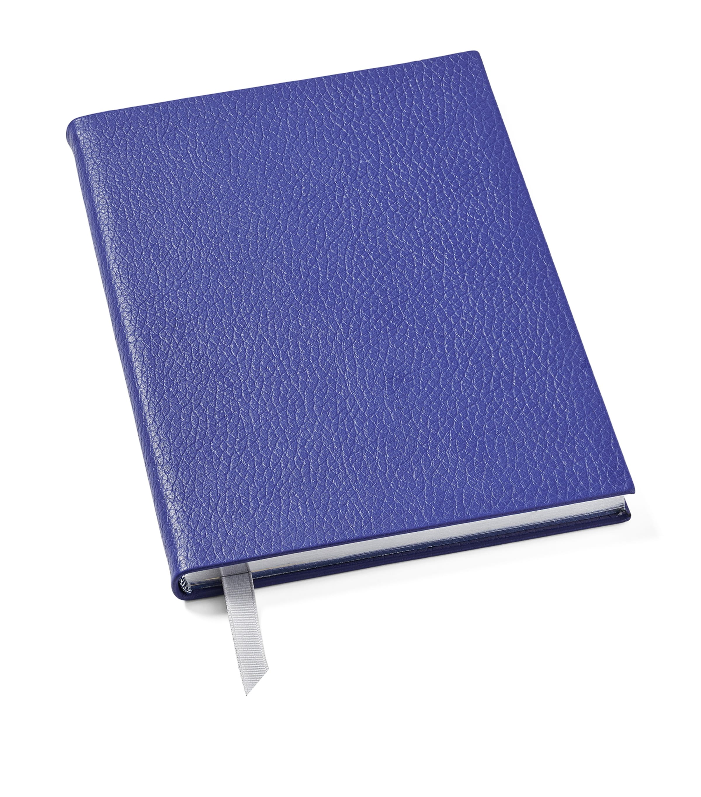 Aspinal Of London Leather Bound A5 Notebook In Blue