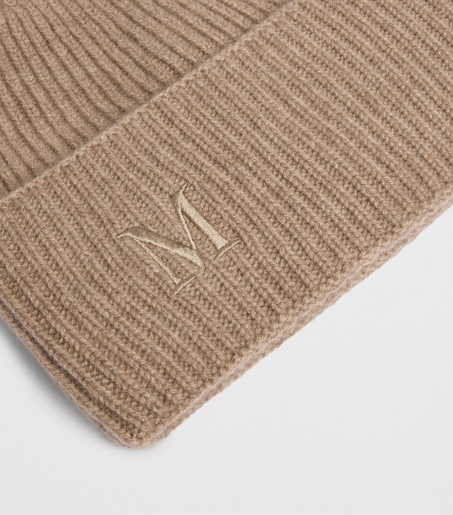 Max Mara Cashmere Monogram Beanie Hazelnut Brown Image 3