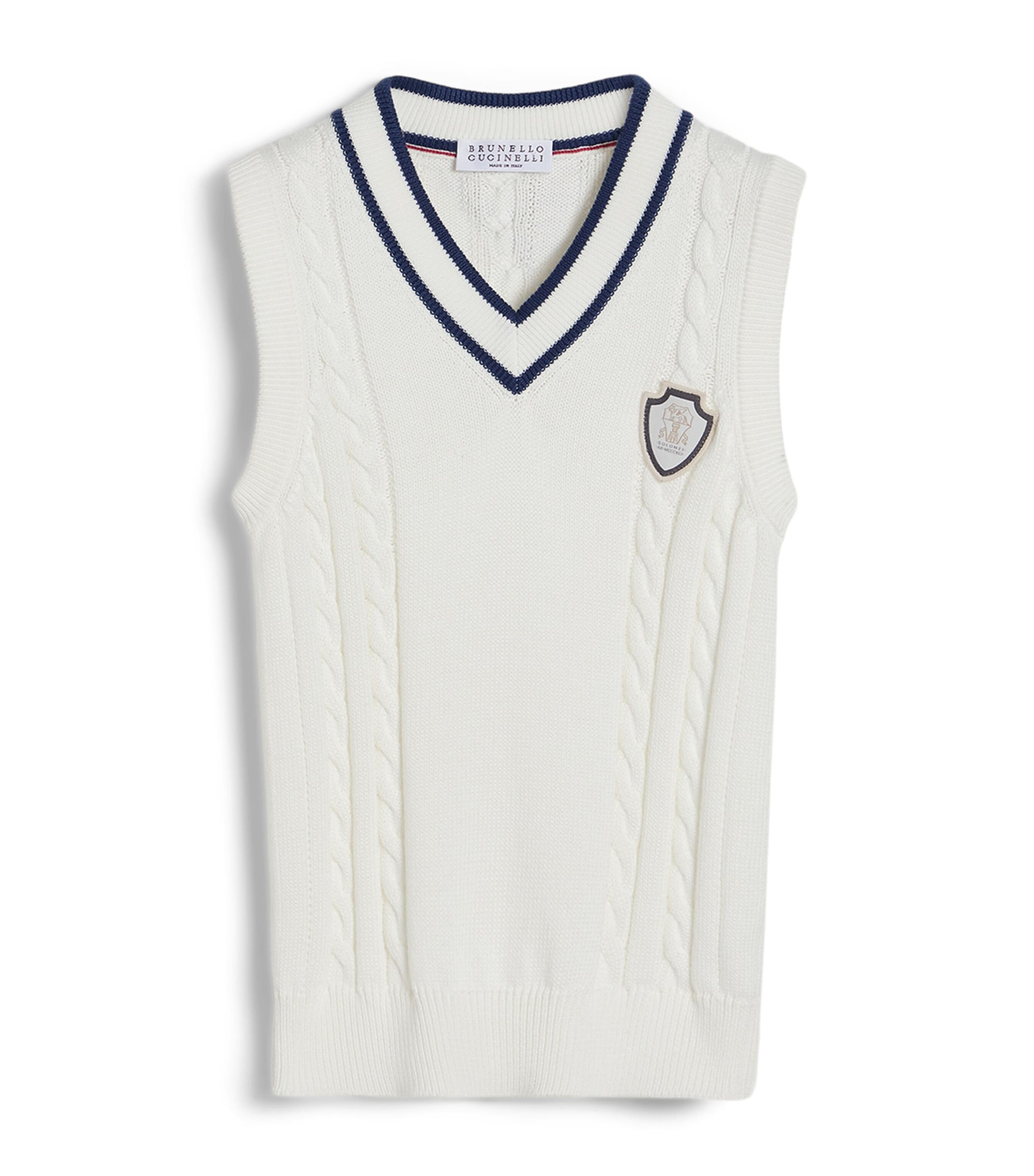 Brunello Cucinelli Kids Cotton Knit Vest (4-6 Years) Image 1