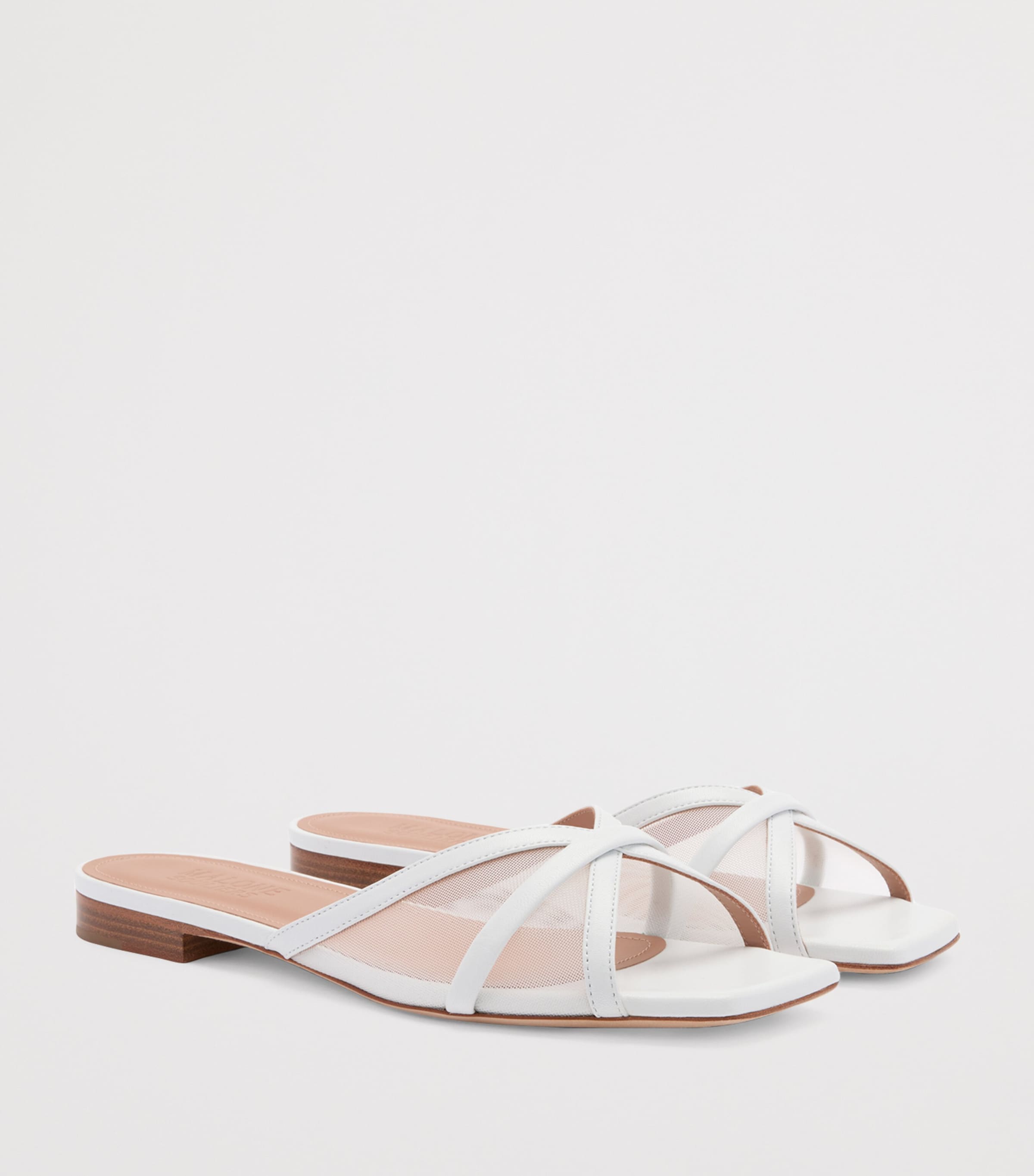 Mesh Perla Flat Sandals WHITE Image 3