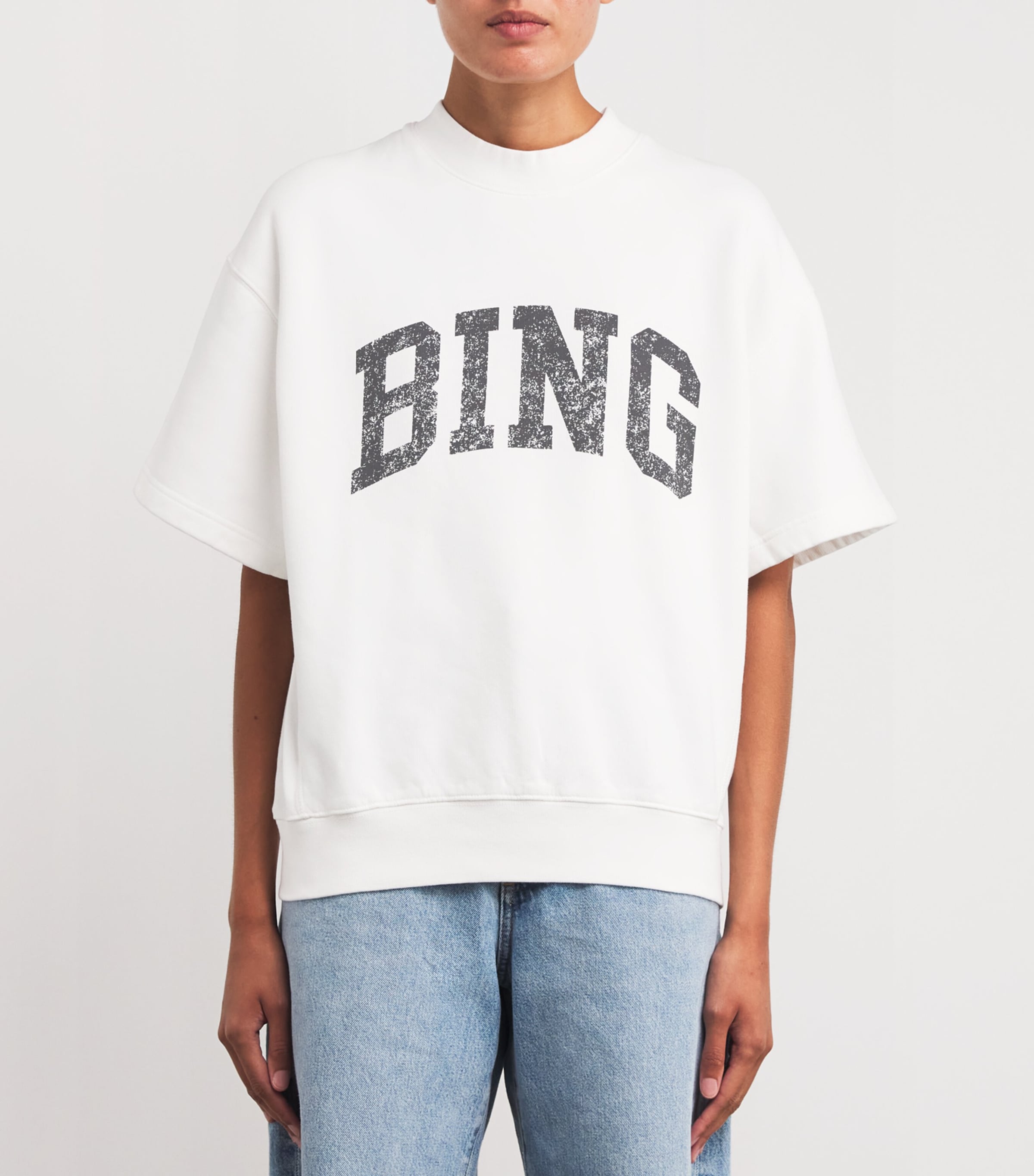 ANINE BING Cotton Logo Jay Sweatshirt | Harrods US