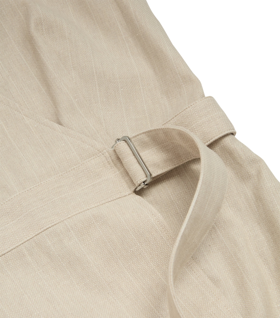 Linen-Blend Wrap Dress E17 SAND MULTI Image 2