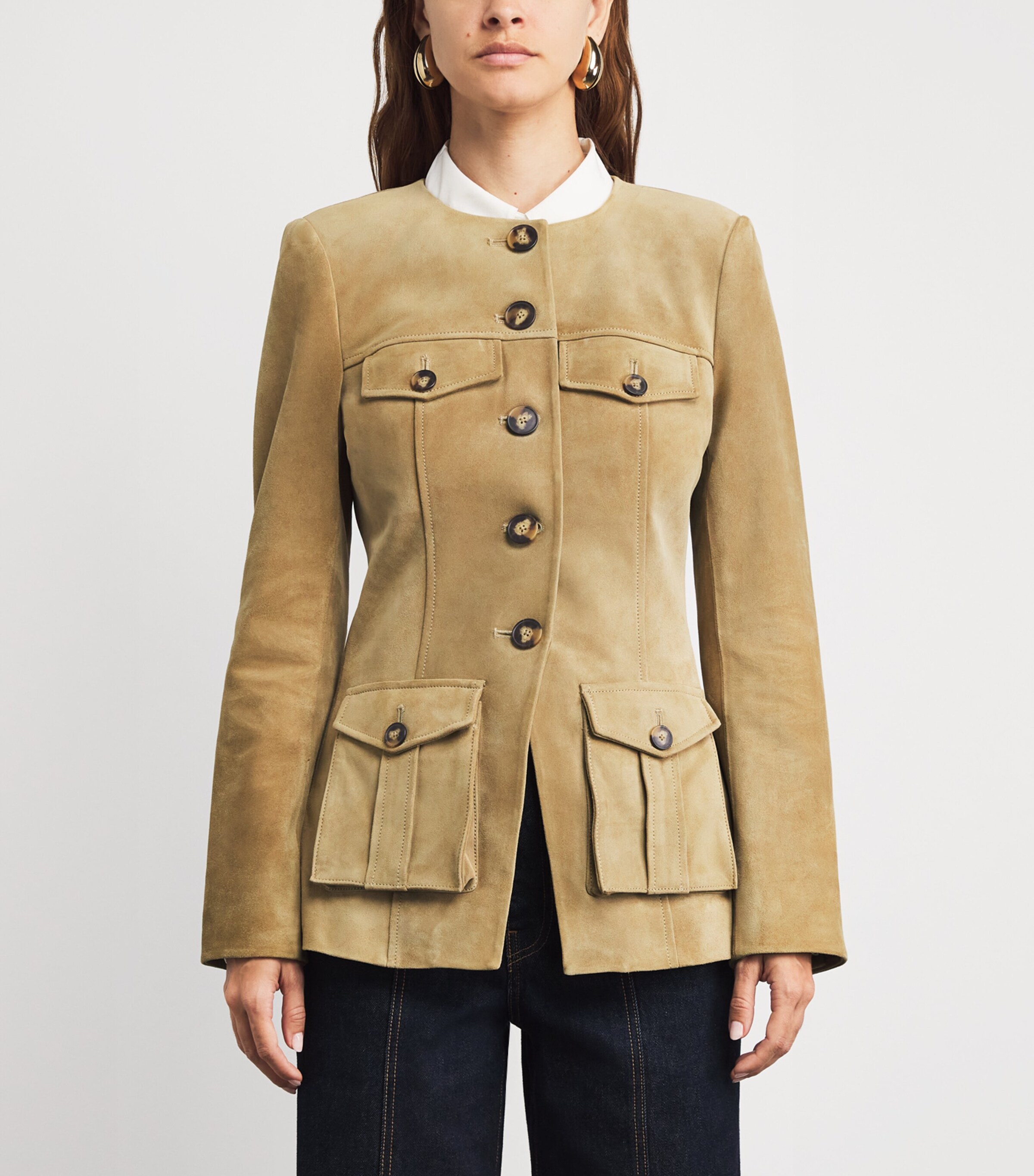 Suede Orrin Jacket DESERT KHAKI Image 3