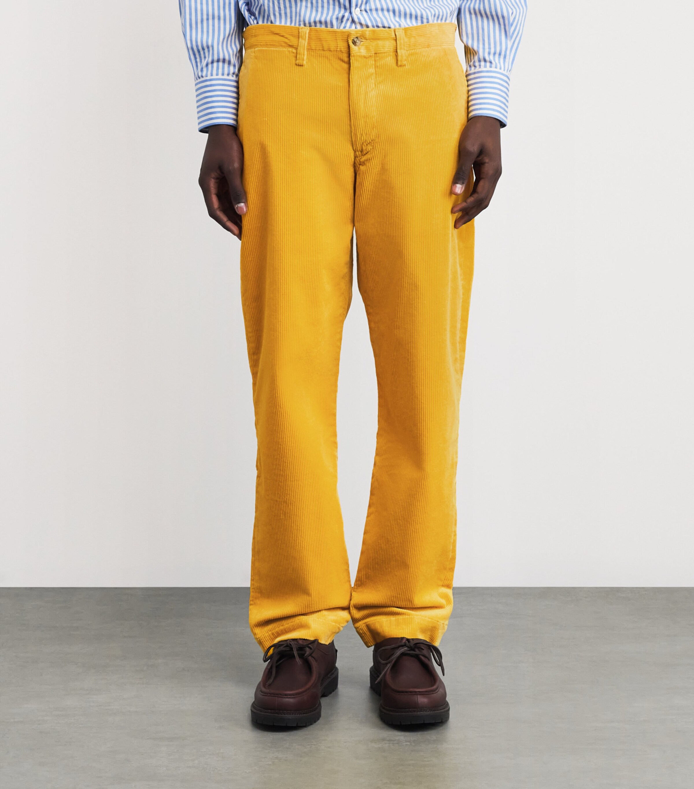Corduroy Bedford Trousers YELLOW Image 3