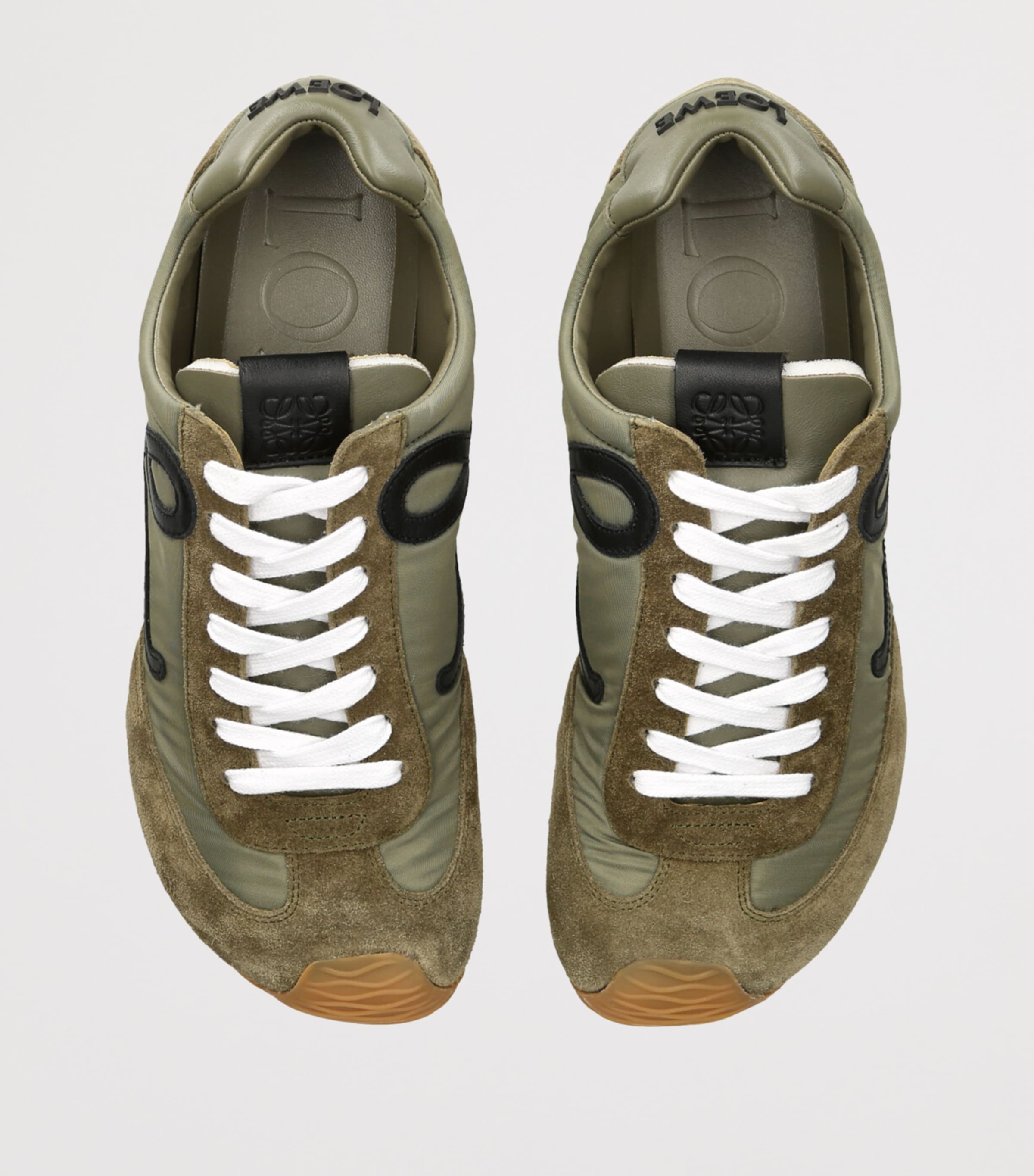 LOEWE Mens Ballet Runner 2.0 Sneakers Khaki Image 4