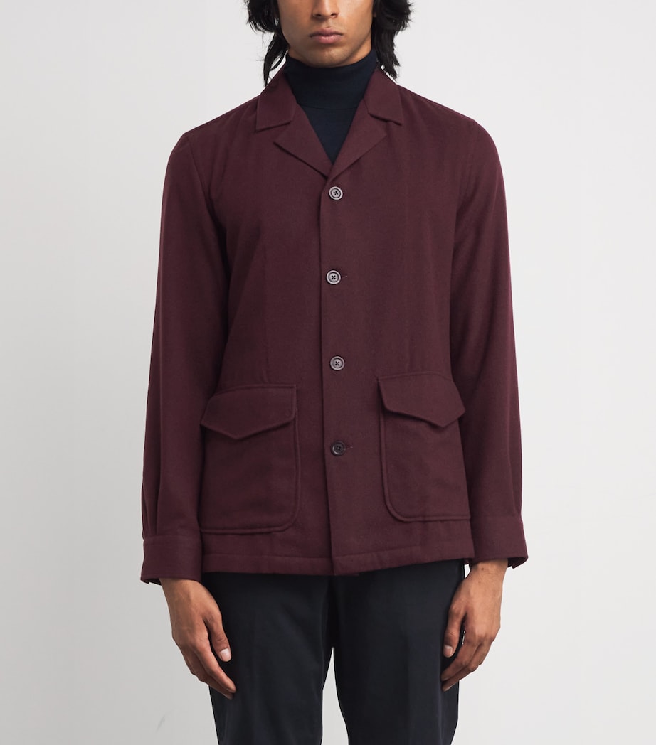 Notched-Collar Jacket DARK BURGUNDY Image 3