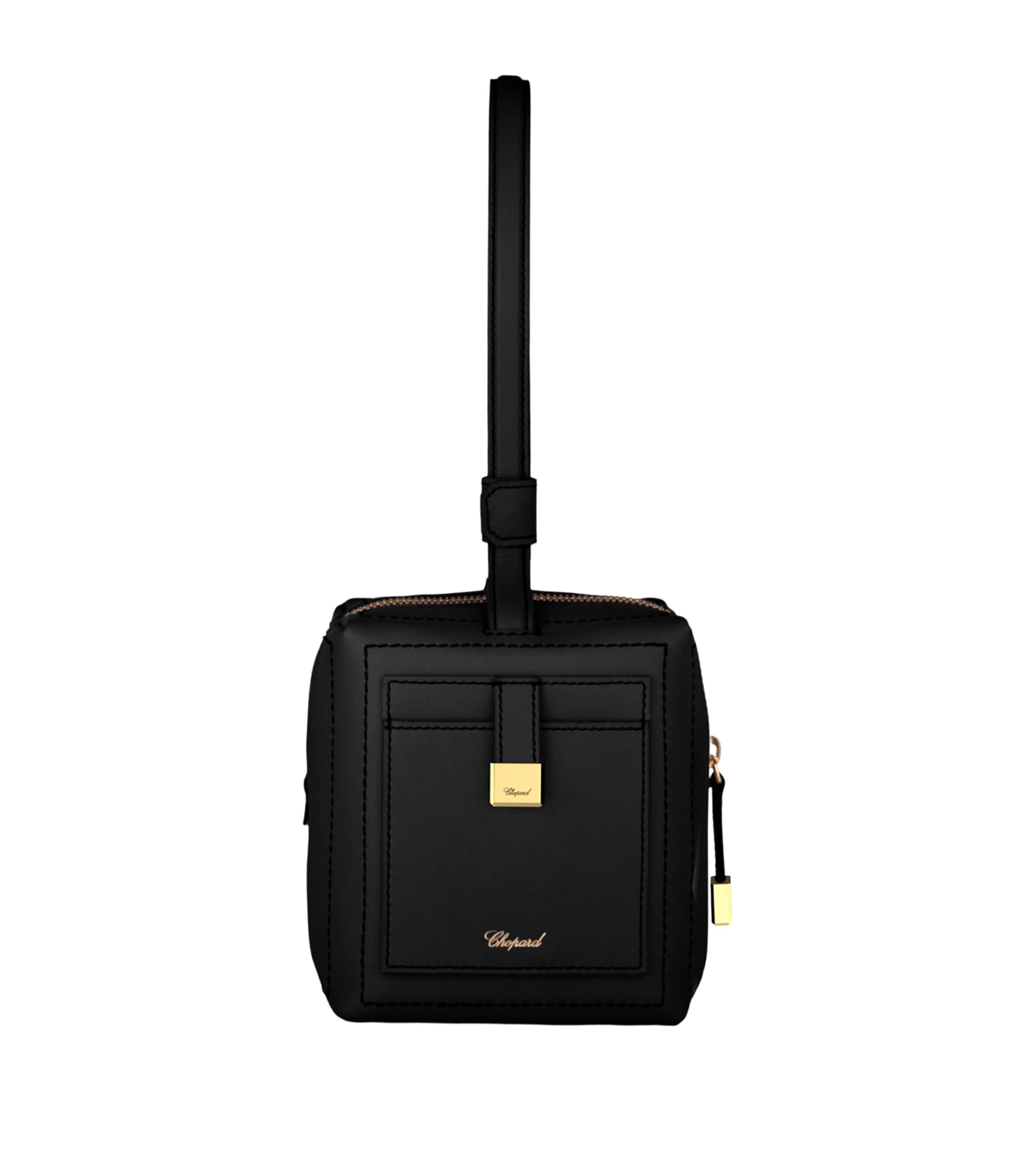 Chopard Mini Leather Ice Cube Top-Handle Bag Black Image 5