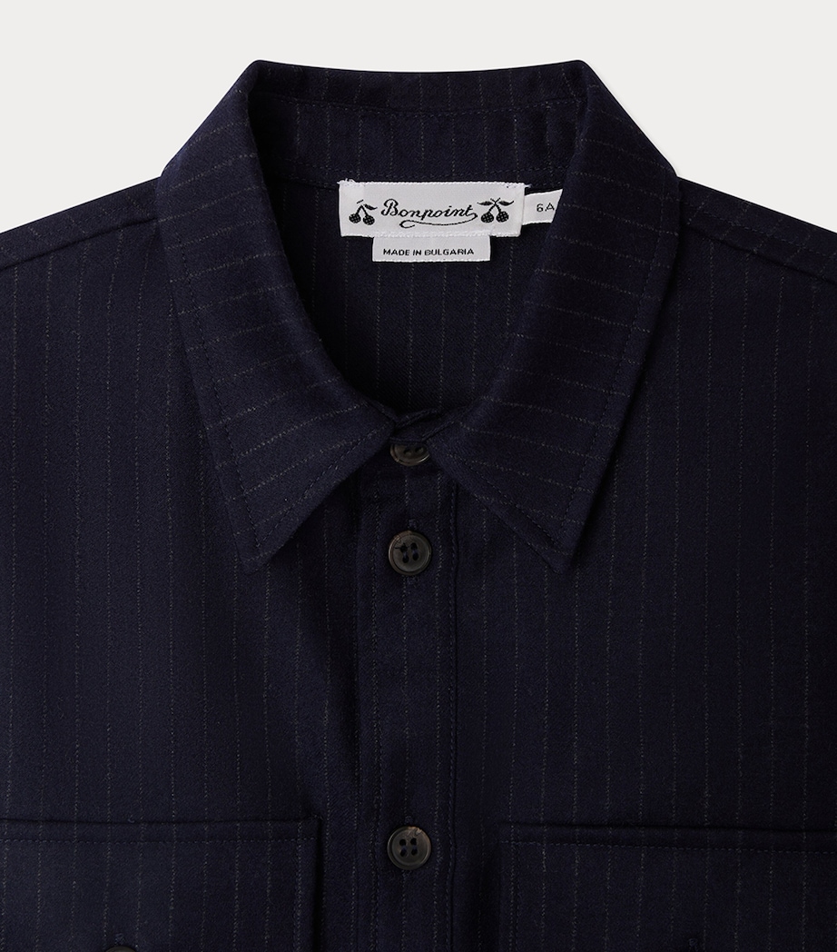 Wool Gustave Tennis Shirt (10-14 Years) BLEU NUIT Image 3