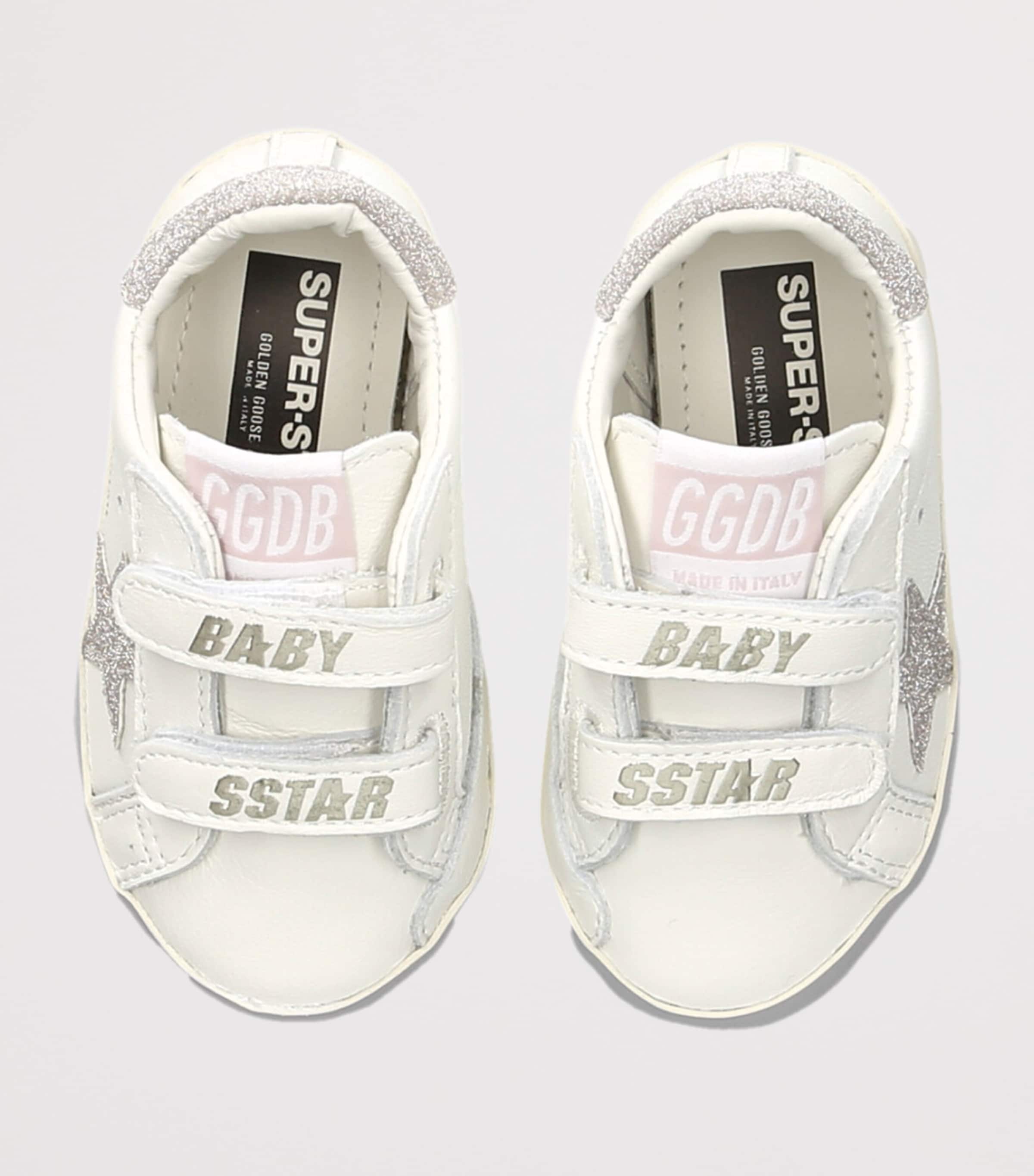 Leather Baby School Sneakers WHITE/OTH Image 4