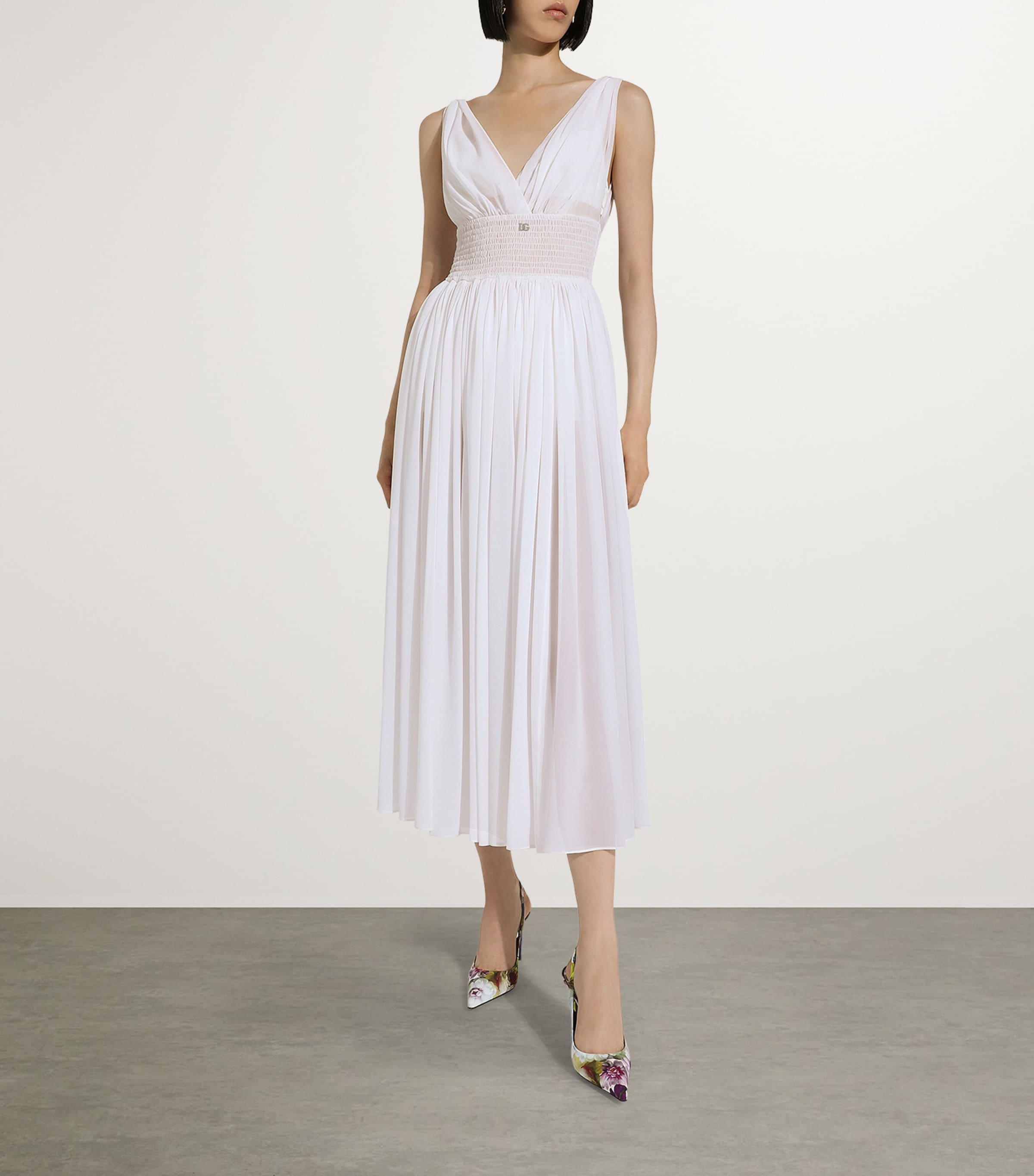 Silk DG Millennials Midi Dress W0800-OPTICAL WHITE Image 4