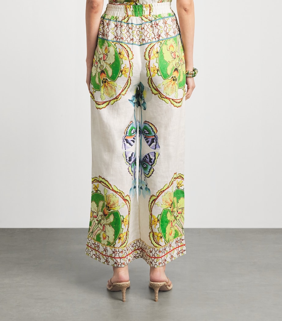 LUG VON SIGA Womens Printed Madison Wide-Leg Trousers Offwhite Multicolor Image 5