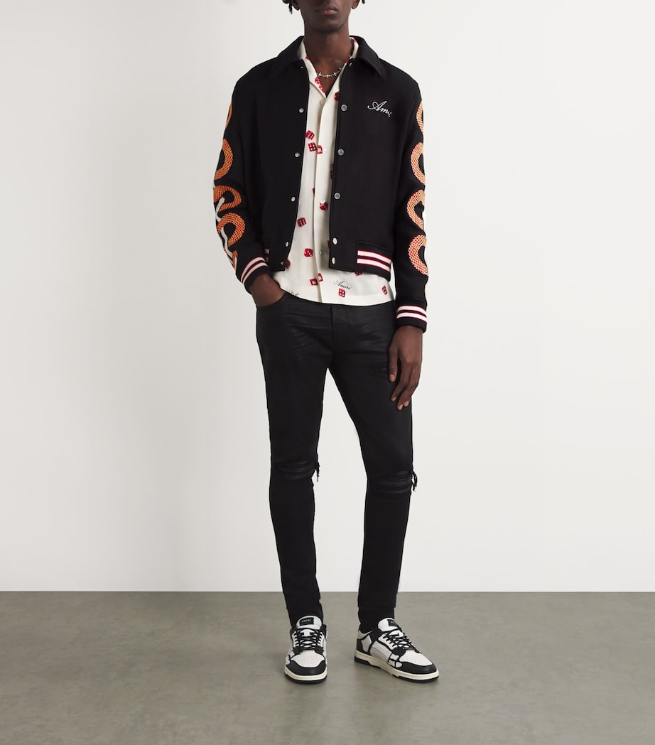 Bones Bomber Jacket BLACK Image 2