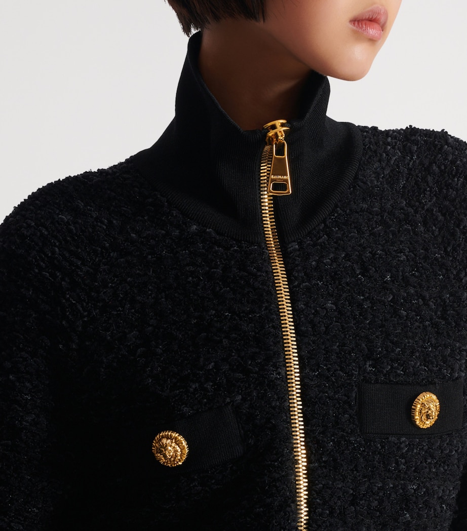 Tweed Bomber Jacket 0PA NOIR Image 7