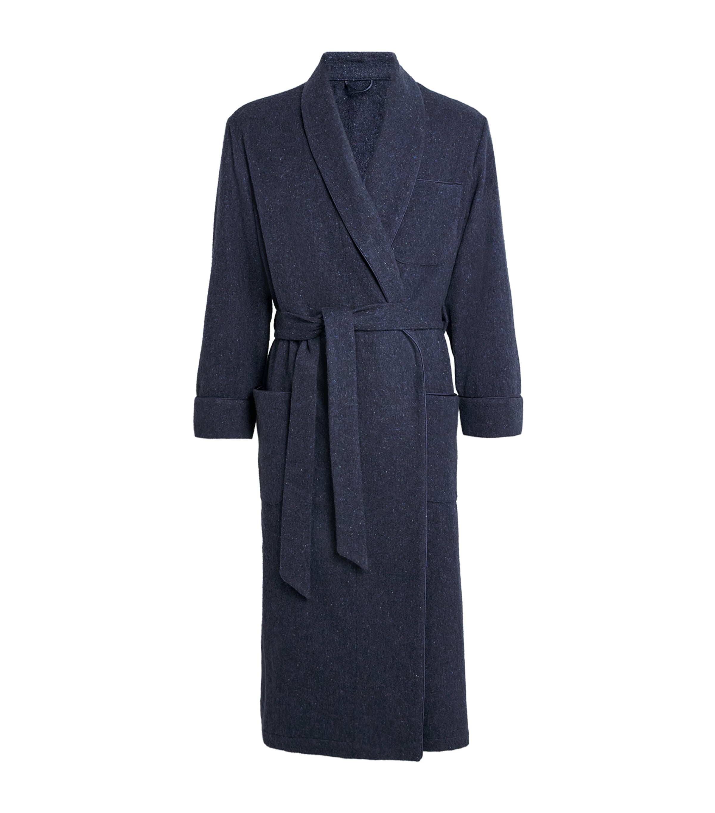Johnstons Of Elgin Cashmere Donegal Robe In Blue