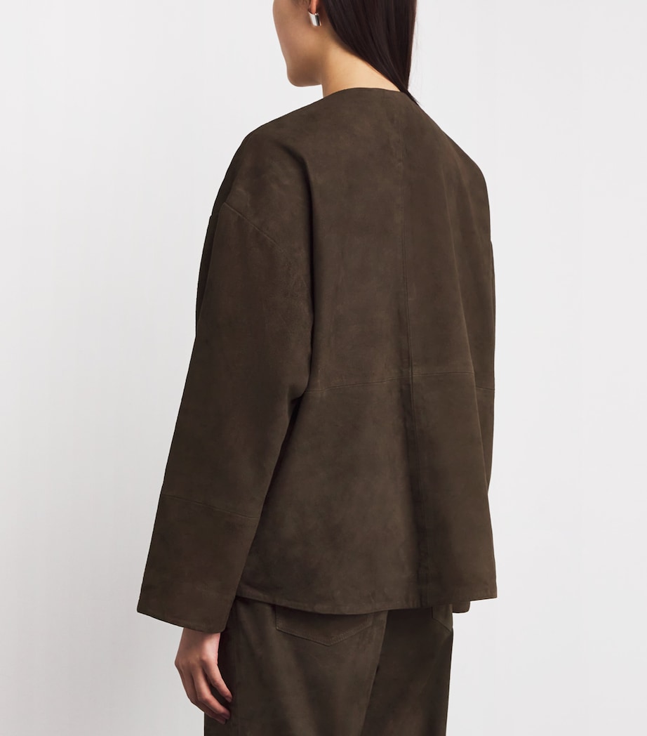 Stylein Womens Suede Vana Jacket Pebble Brown Image 4