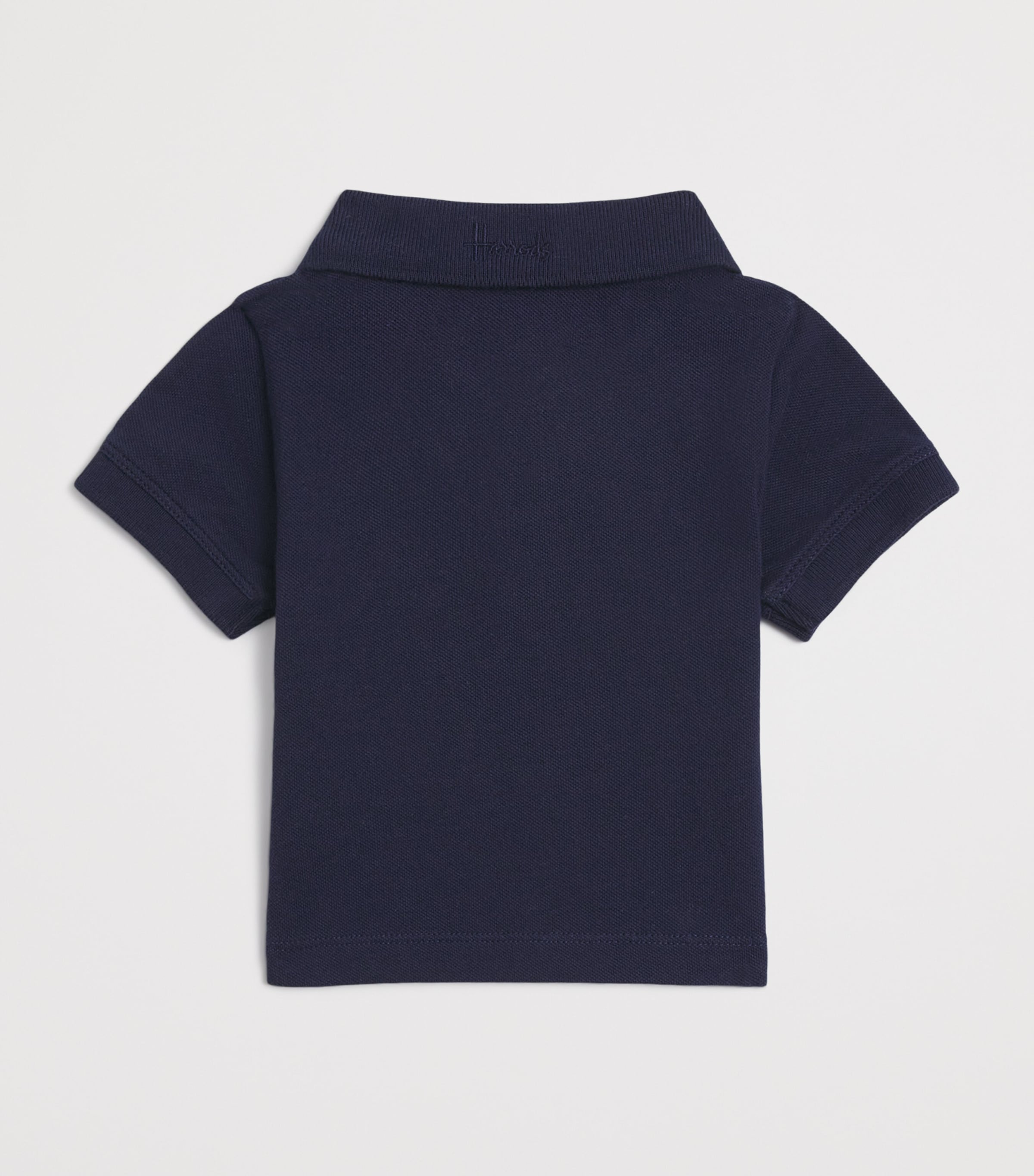 Cotton Polo Shirt (0-18 Months) NAVY Image 2