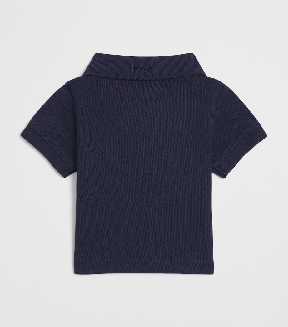 Cotton Polo Shirt (0-18 Months) NAVY Image 2