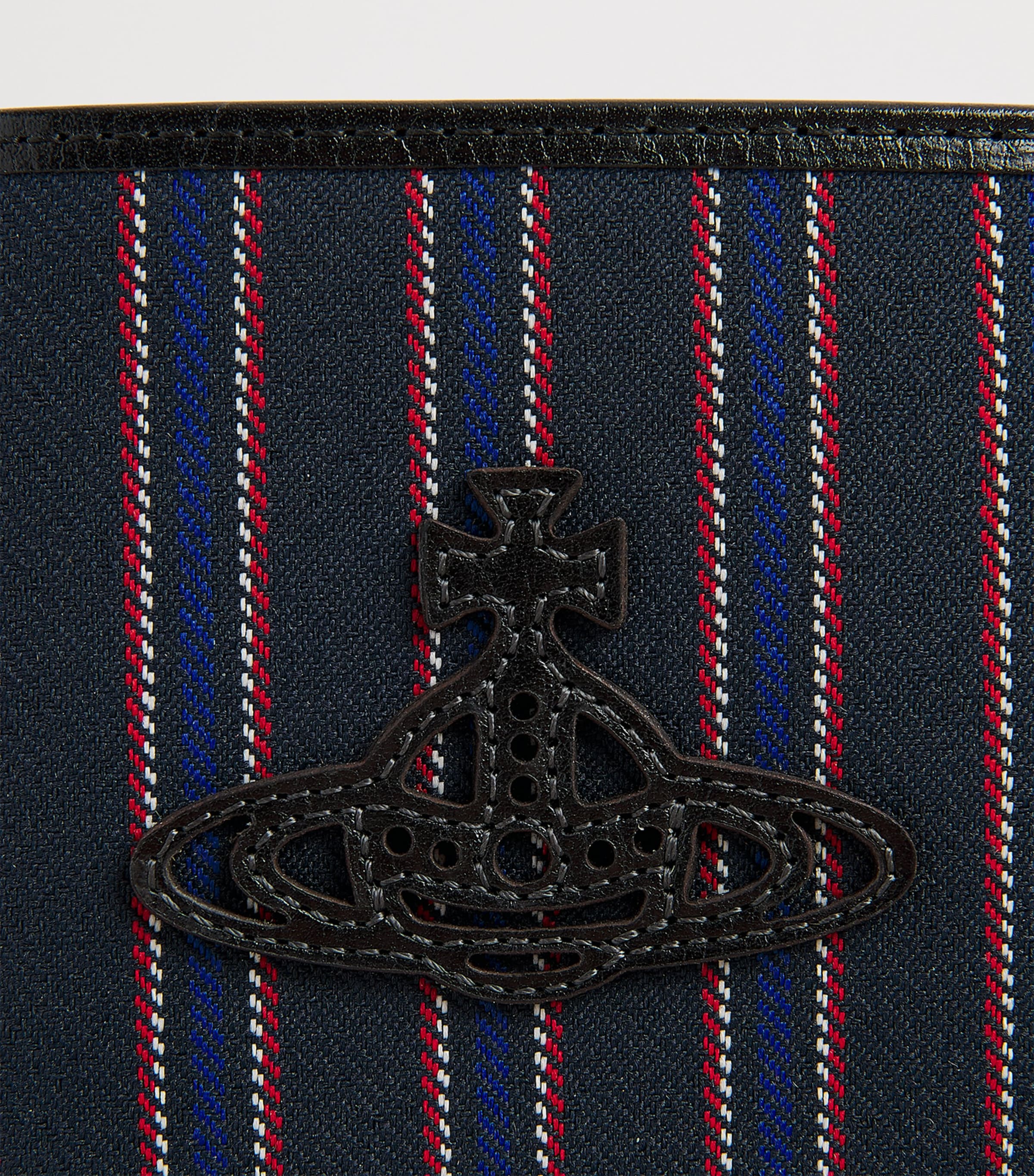 Vivienne Westwood Stripe Bifold Wallet Blue Image 3