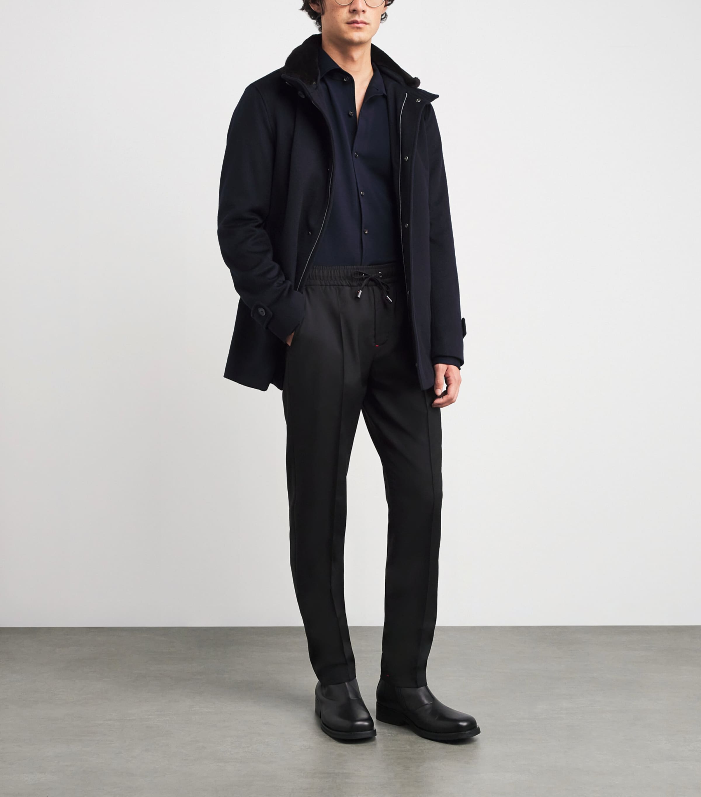 Wool-Mohair Drawstring Trousers 990 Image 2