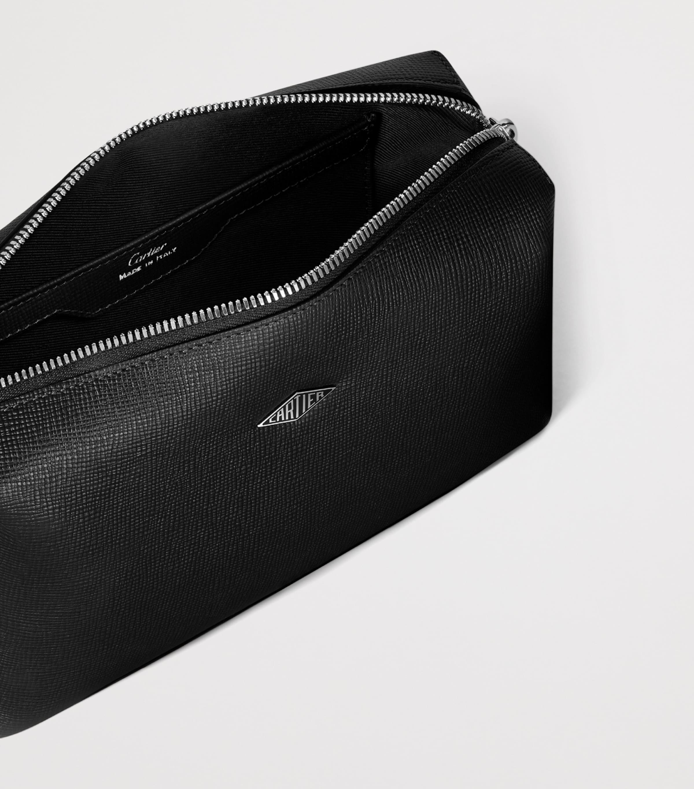 Cartier Leather Losange Cross-Body Bag Black Image 8