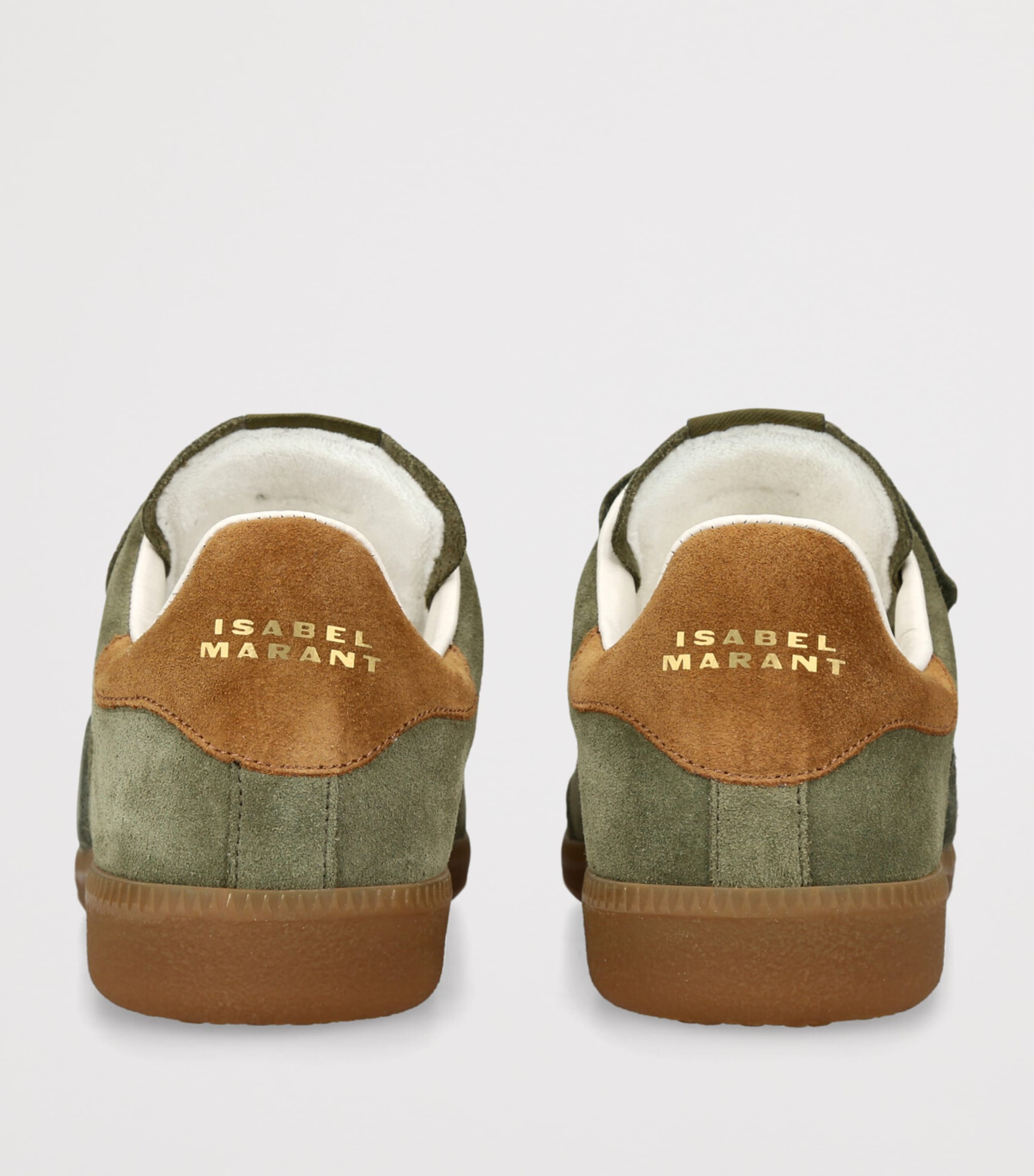 Isabel Marant Suede Beth Logo Sneakers Khaki Image 2