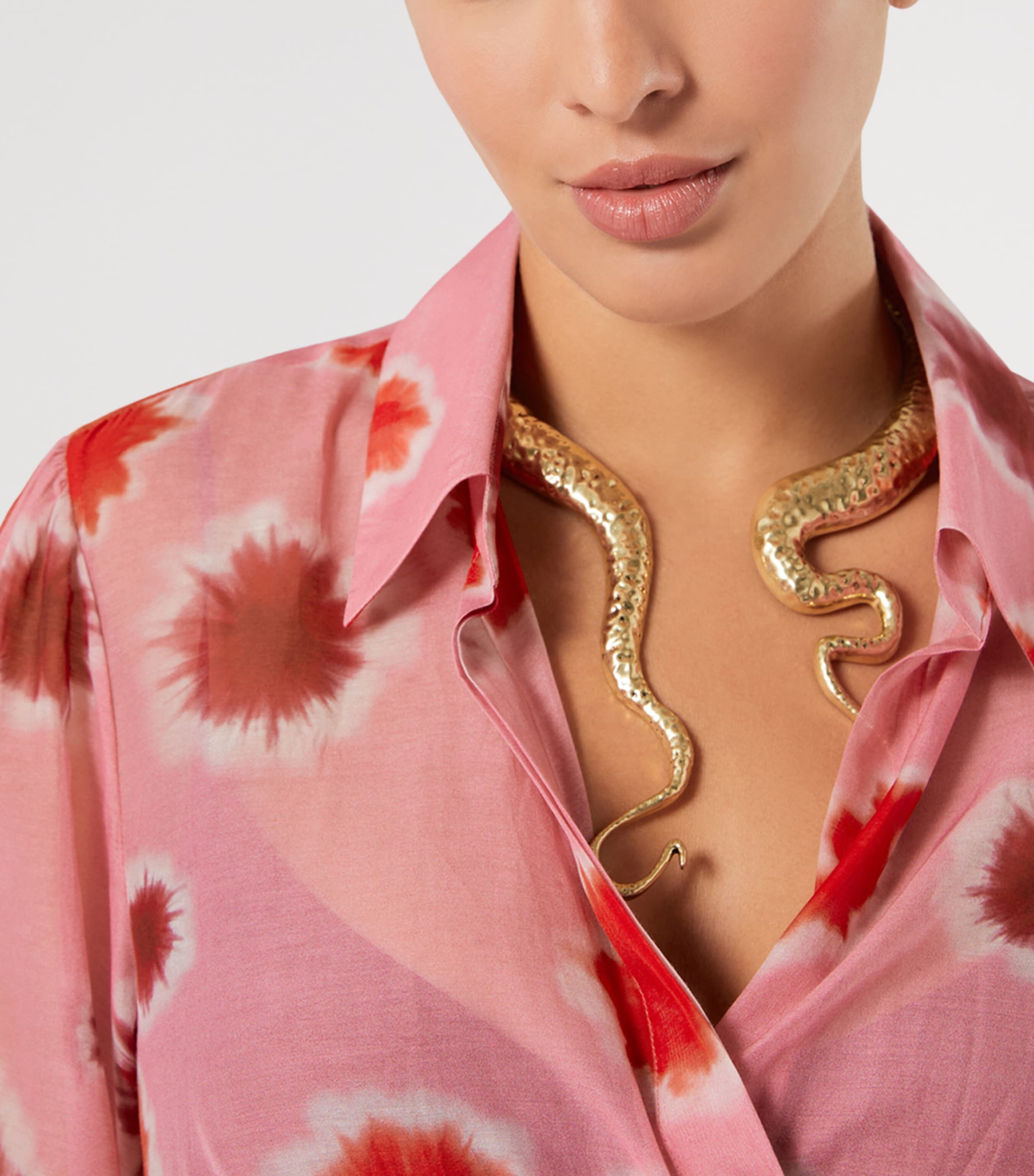Marina Rinaldi Textured Sculptural Choker Mustard Image 2