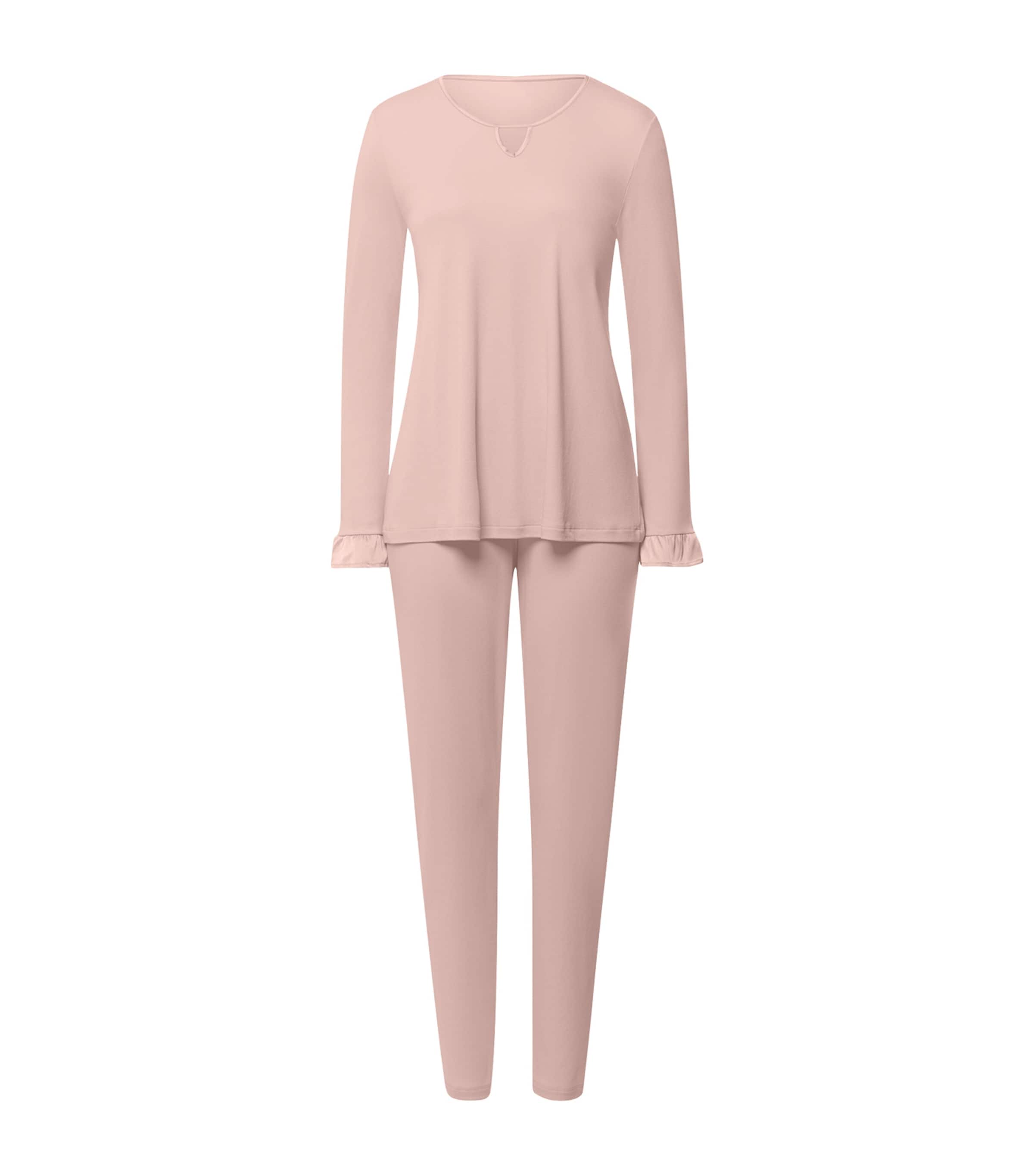 Hanro Cotton-blend Claire Pyjama Set In Brown