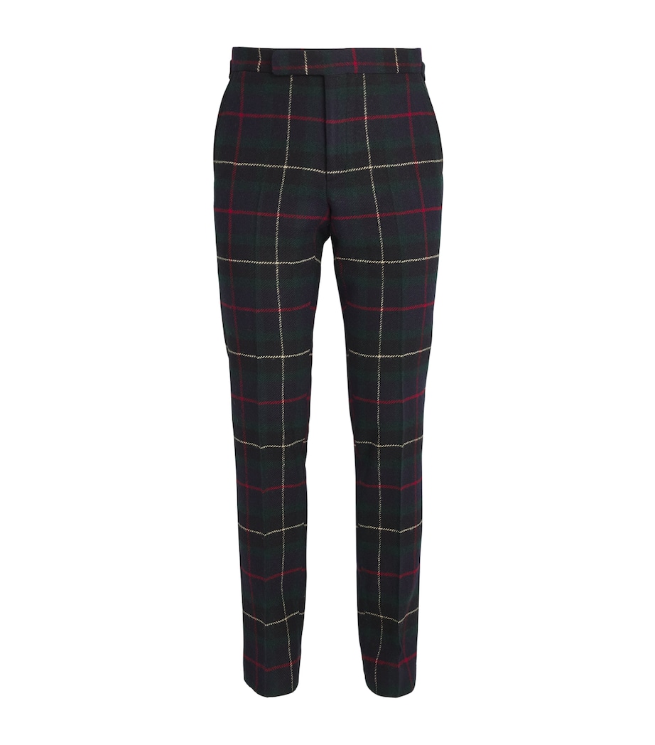 Polo Ralph Lauren Mens Wool Tartan Tailored Trousers Image 1