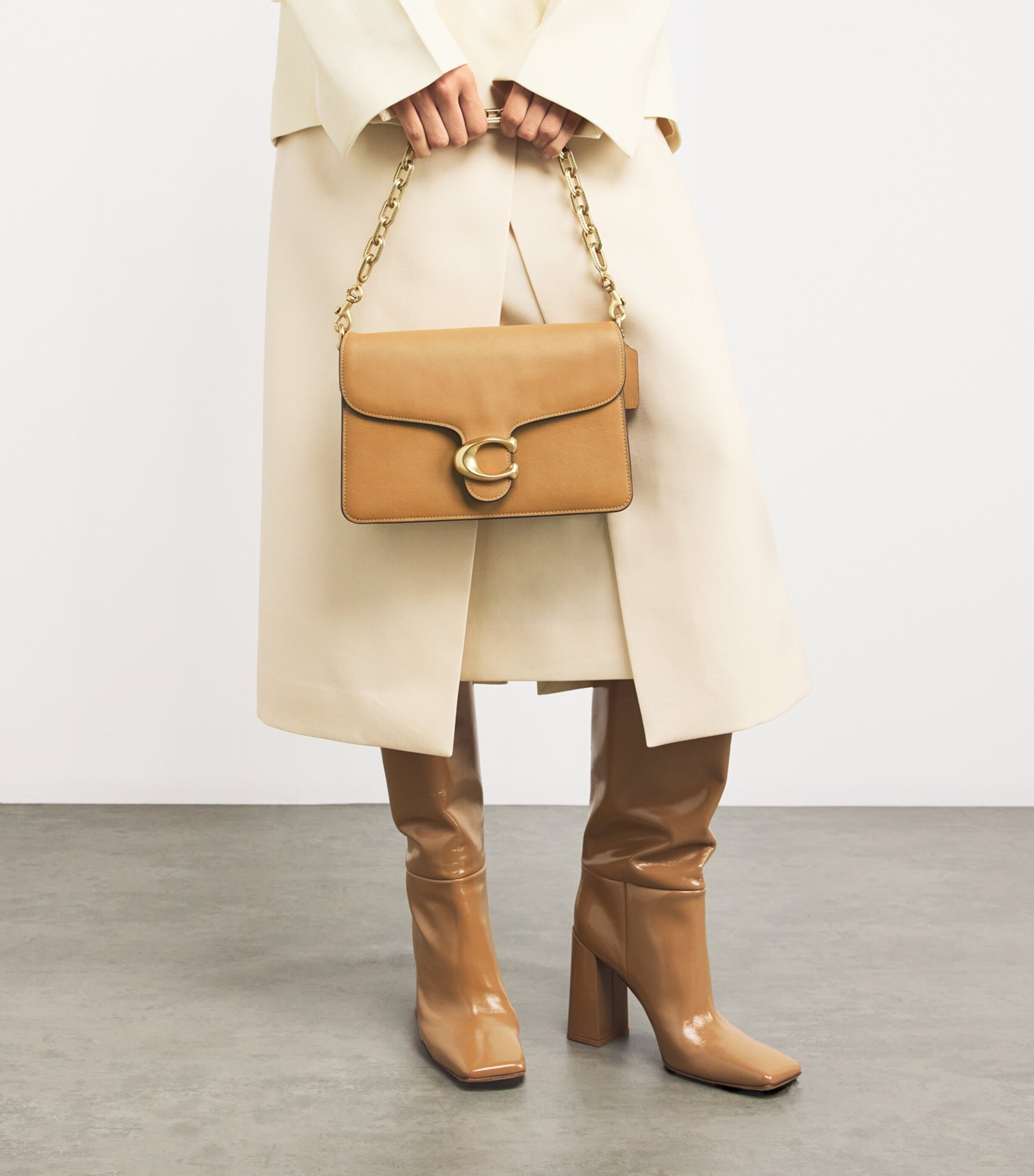 Coach Leather Soft Tabby Shoulder Bag Brown Image 5