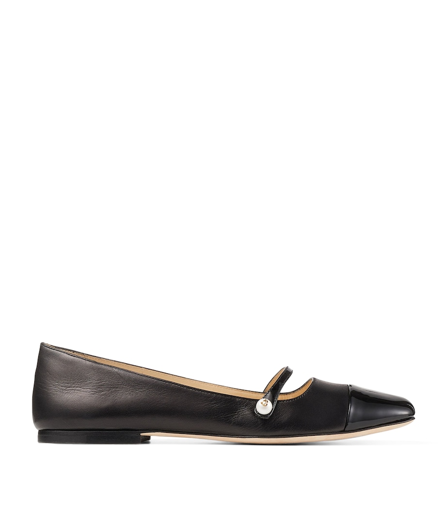 Elisa Leather Ballet Flats BLACK/BLACK Image 1