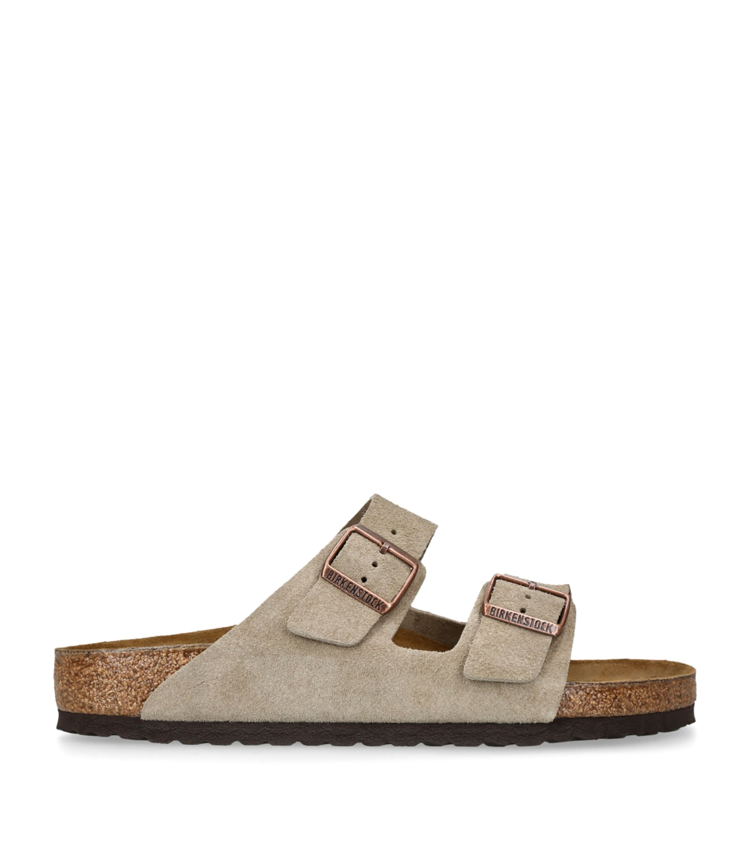 Birkenstock Suede Arizona Sandals In Brown