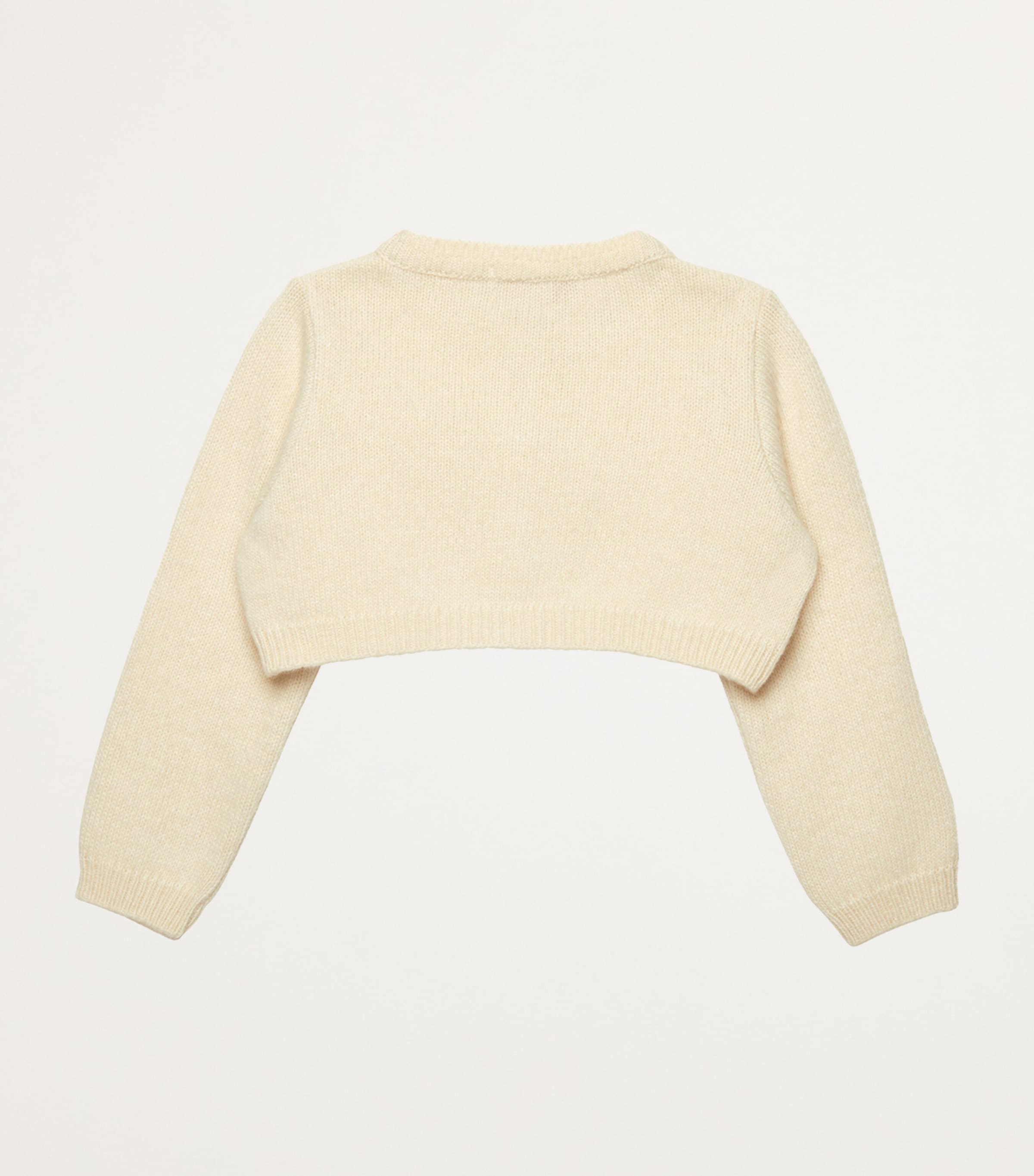 Trotters Martha Cropped Cardigan (1-24 Months) Winter White Image 2