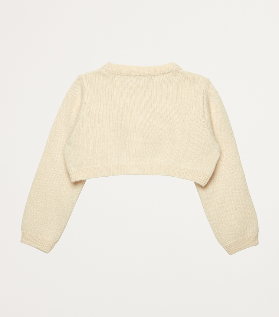 Trotters Martha Cropped Cardigan (1-24 Months) Winter White Image 2