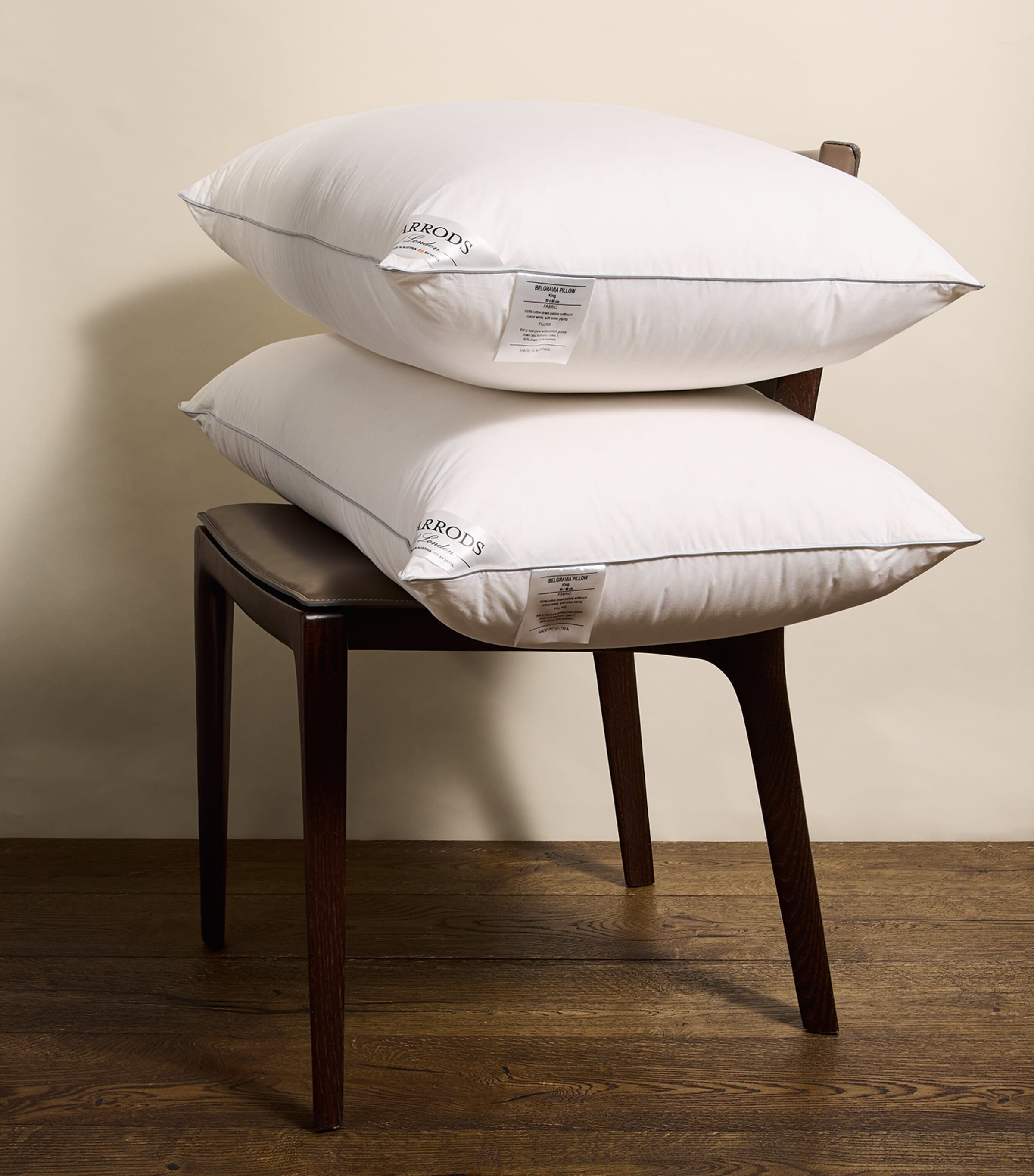 Harrods of London Belgravia Down-Filled Pillow (50cm x 90cm) White Image 2