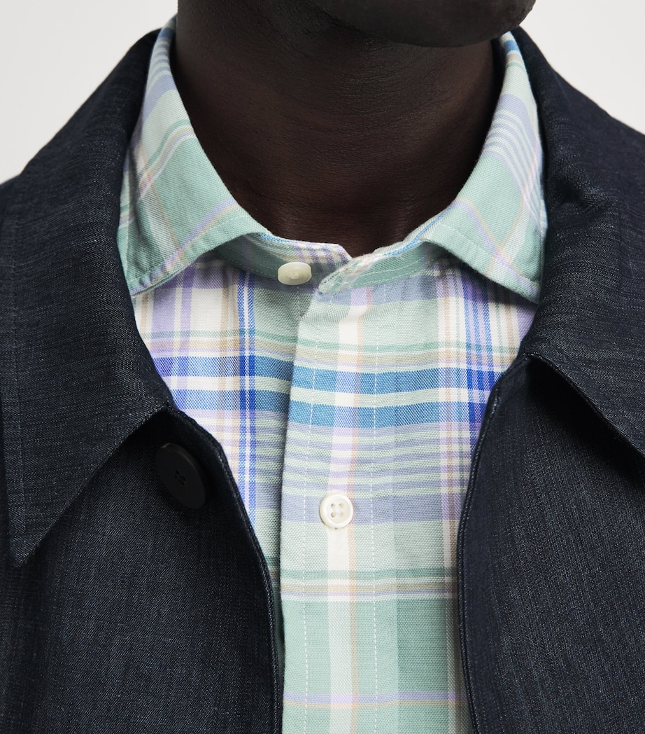 Polo Ralph Lauren Mens Cotton Check Polo Pony Shirt Fd Mnt Lvn Mlt Image 3