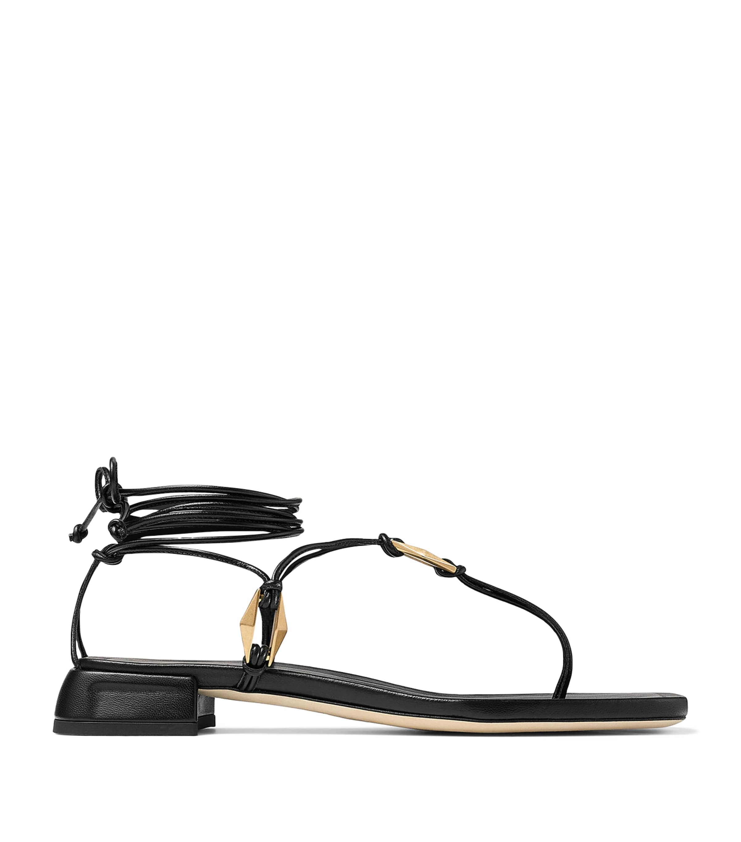 Shop Jimmy Choo Onyxia 25 Leather Strappy Sandals