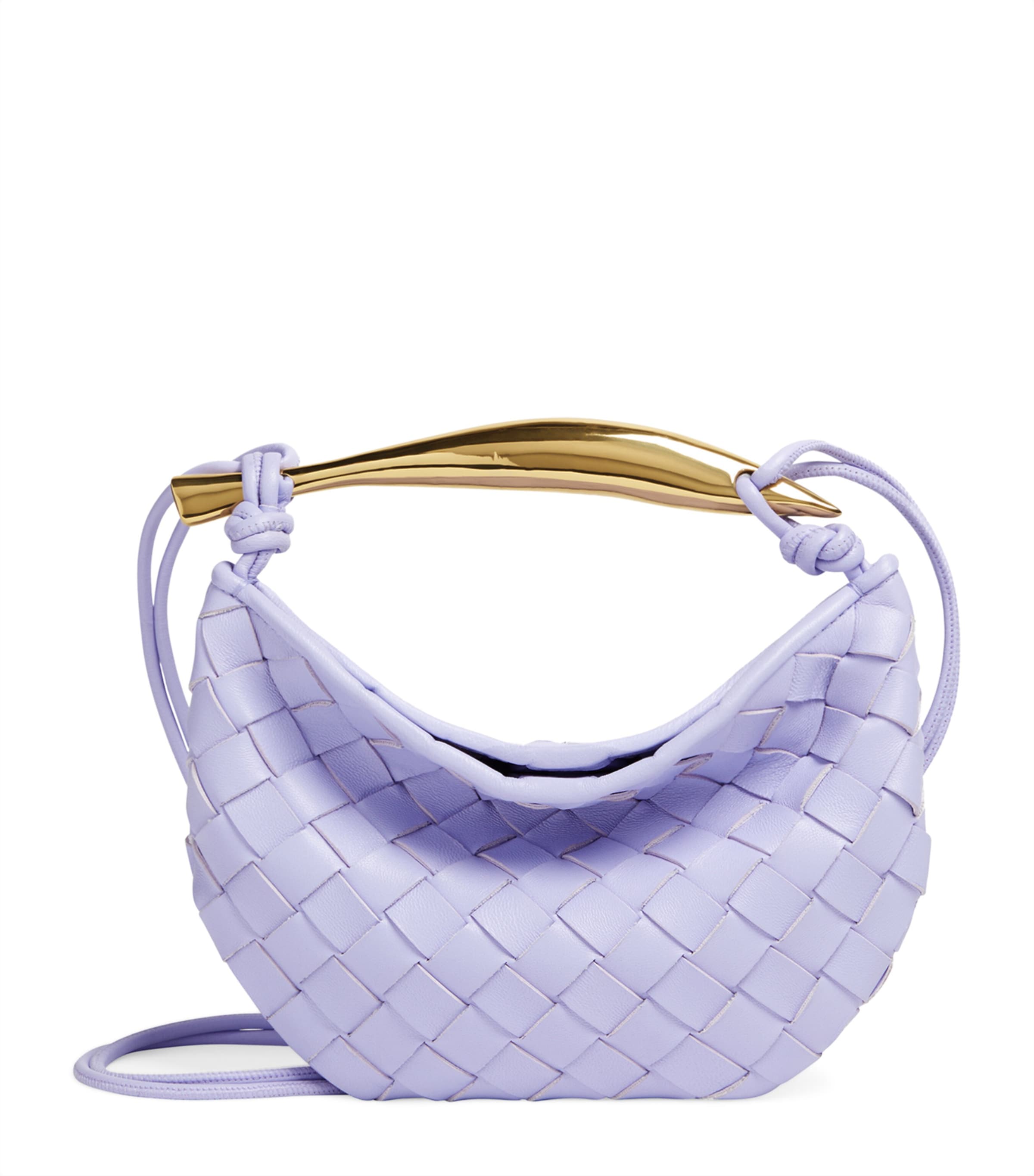 Bottega Veneta Mini Sardine Leather Crossbody Bag In Amethyst