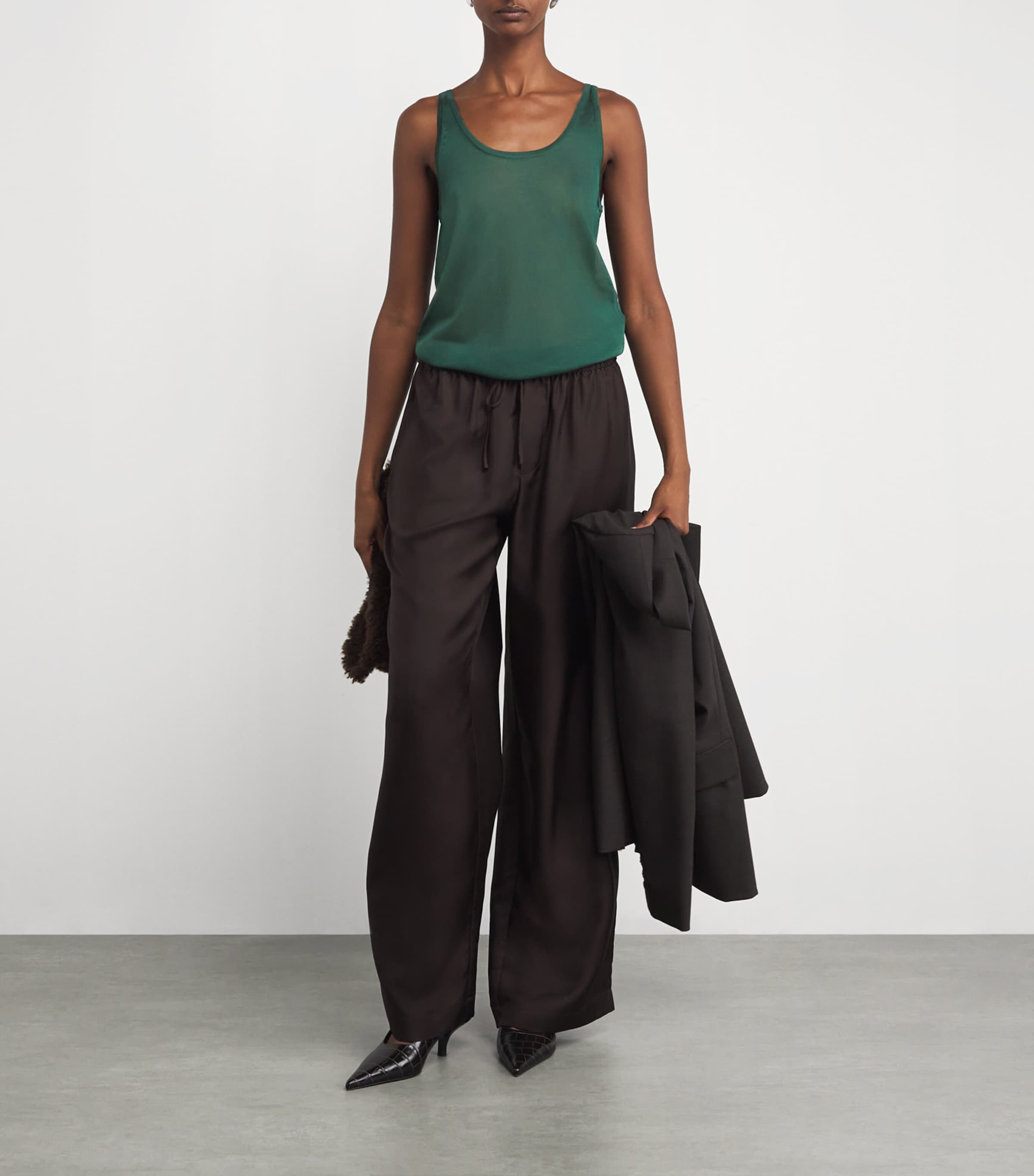 Knitted Tank Top EMERALD Image 2