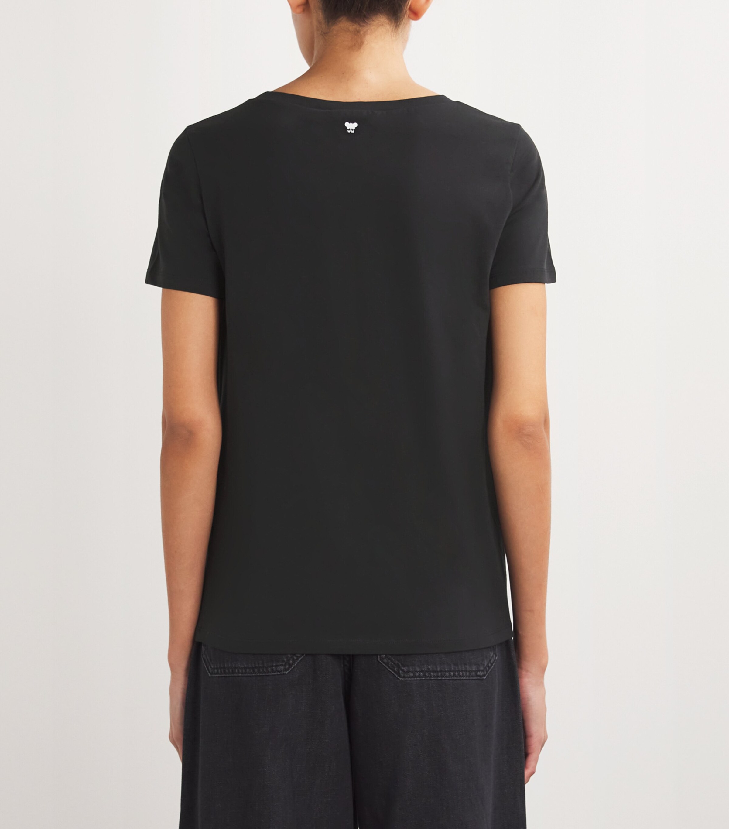 Weekend Max Mara Womens Cotton T-Shirt Black Image 4