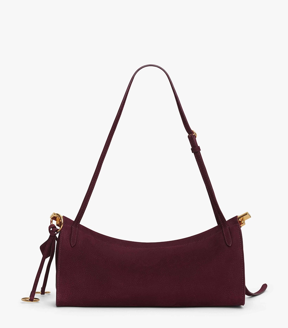 Medium Leather Le Click East West Shoulder Bag ROUGE GRENAT Image 3
