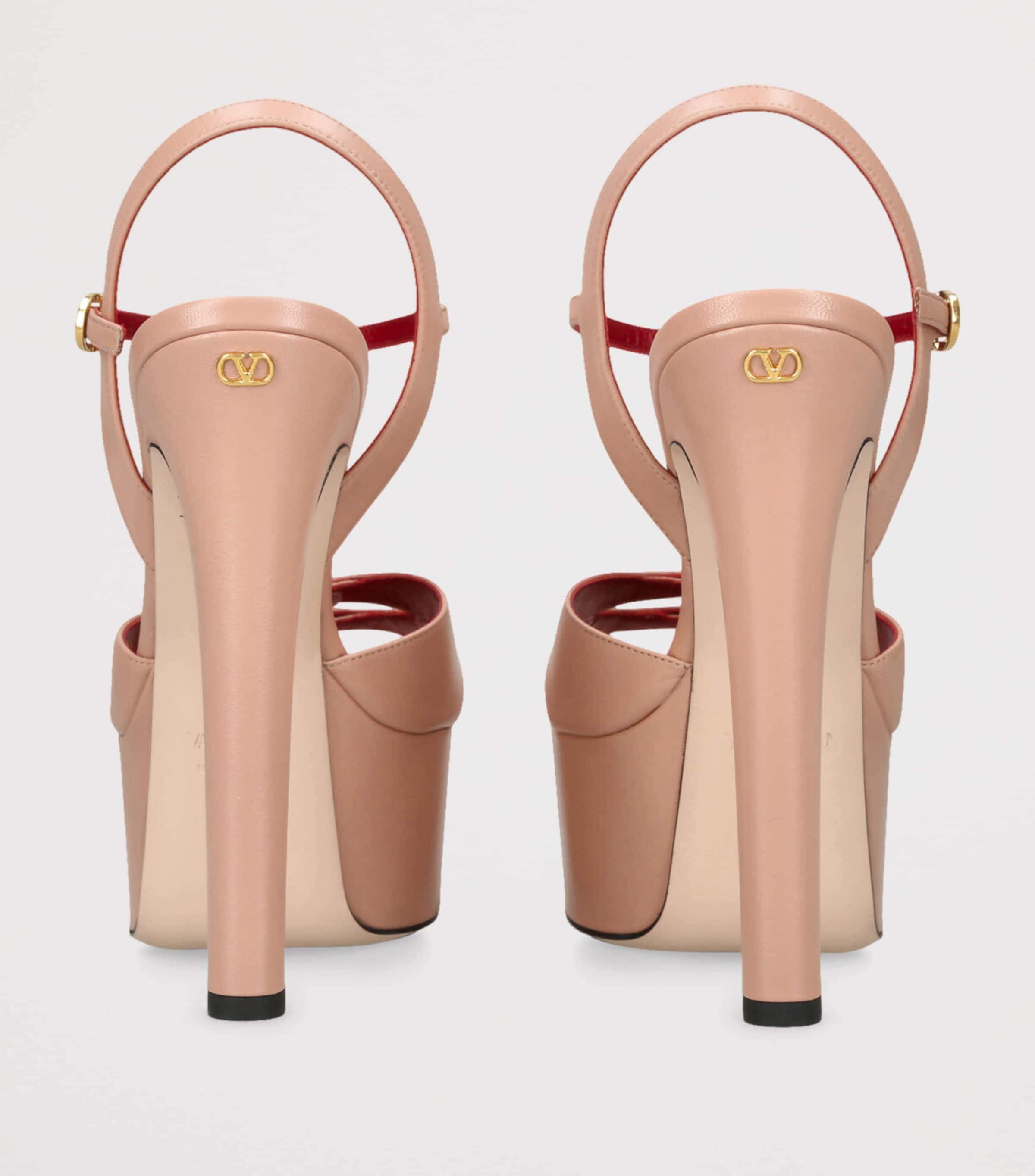 Valentino Garavani Leather Crasher Platform Heels 145 Blush Image 2