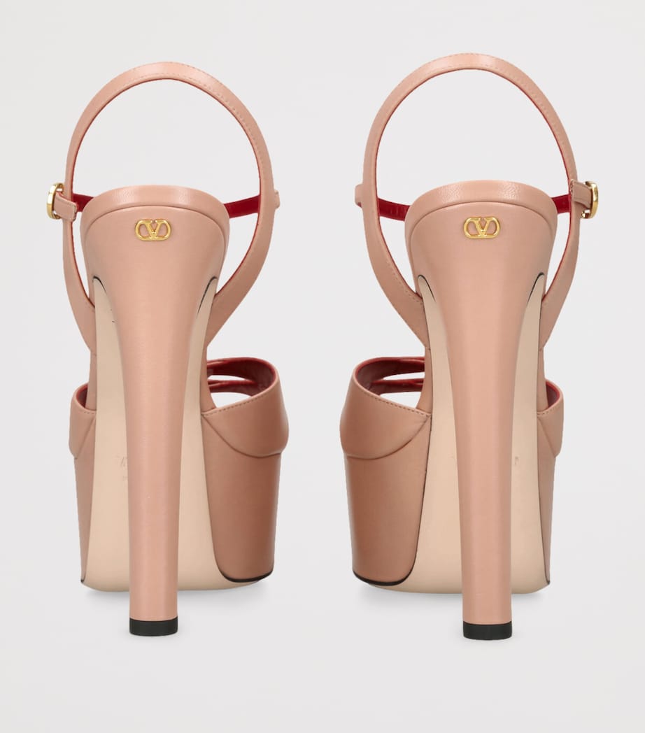 Valentino Garavani Leather Crasher Platform Heels 145 Blush Image 2