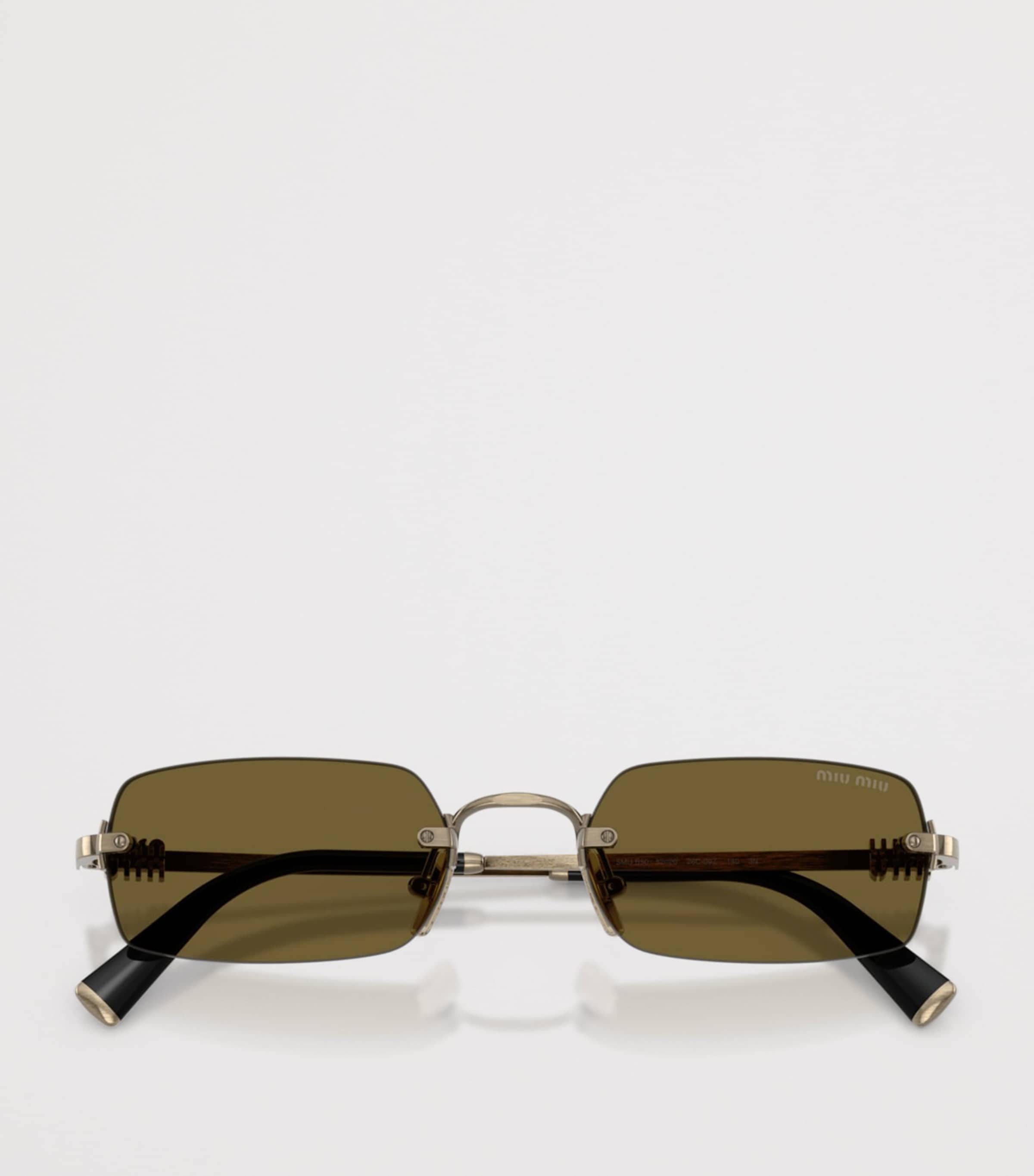 Metal Rectangular Sunglasses 26C09Z Image 5