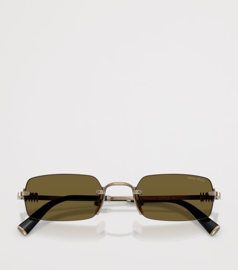Metal Rectangular Sunglasses 26C09Z Image 5