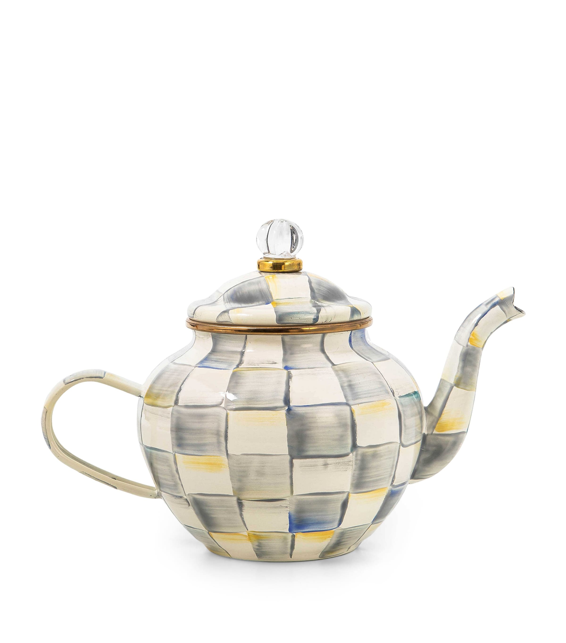 MacKenzie-Childs Sterling Check Teapot (950ml) | Dining | Tableware | Teapots | Designers | Mackenzie Childs