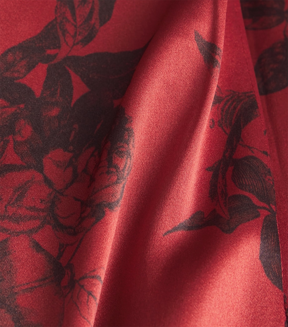 Silk Pilar Wide-Leg Trousers BRGNDY PNTRFLY FLR Image 5