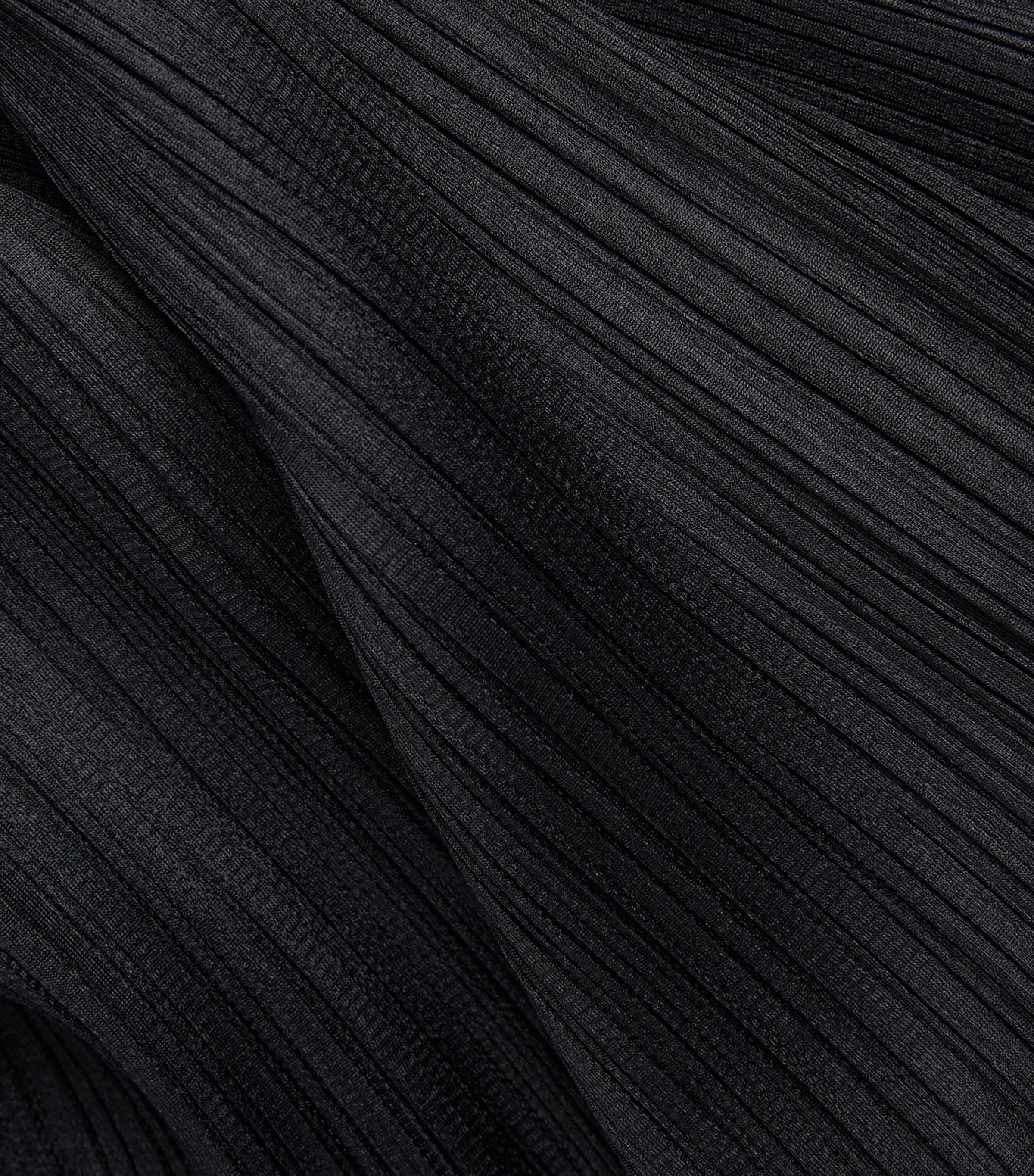 Pleats Please Issey Miyake Black Pleated Module Top | Harrods UK