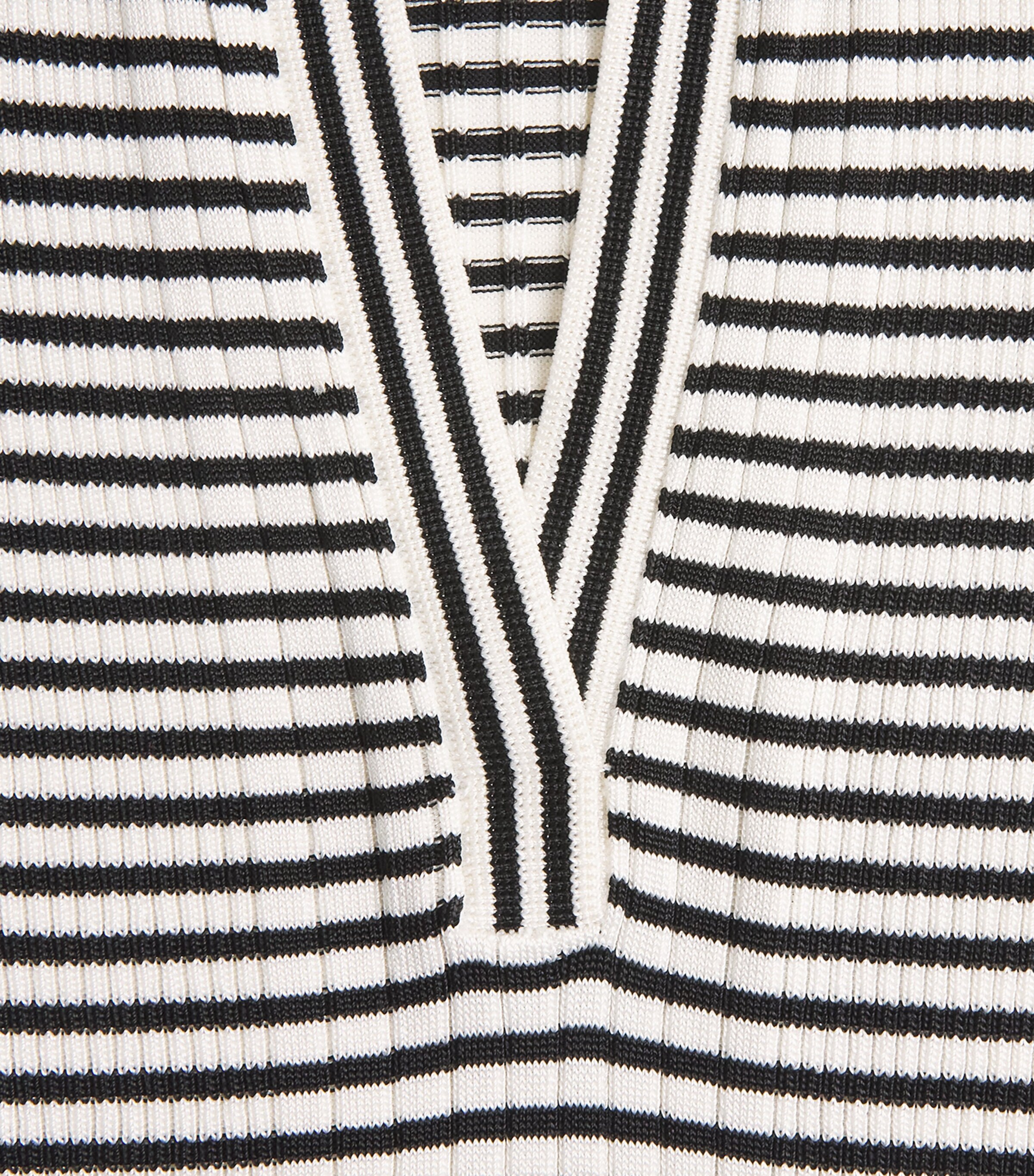 Knitted Open-Collar Polo Shirt DUAL-COLOR Image 5