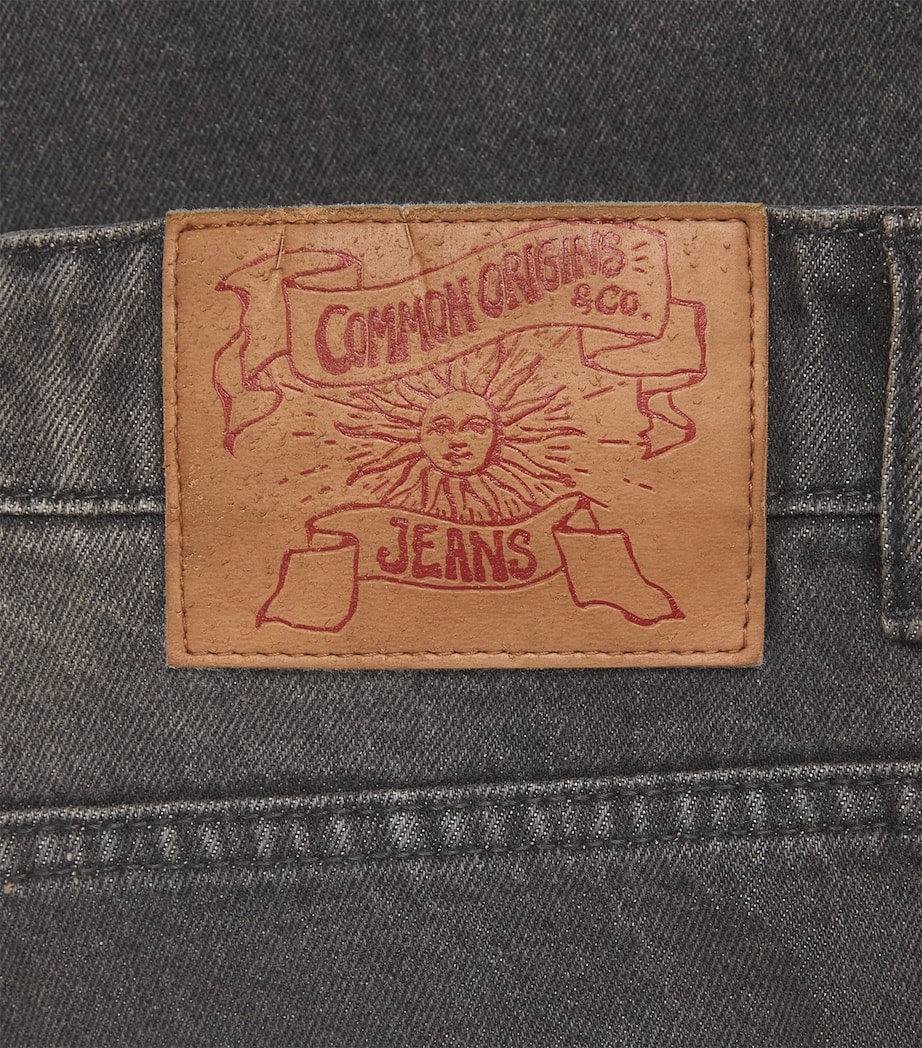 Coor Mens Washed Straight Jeans Washed Brown Image 2