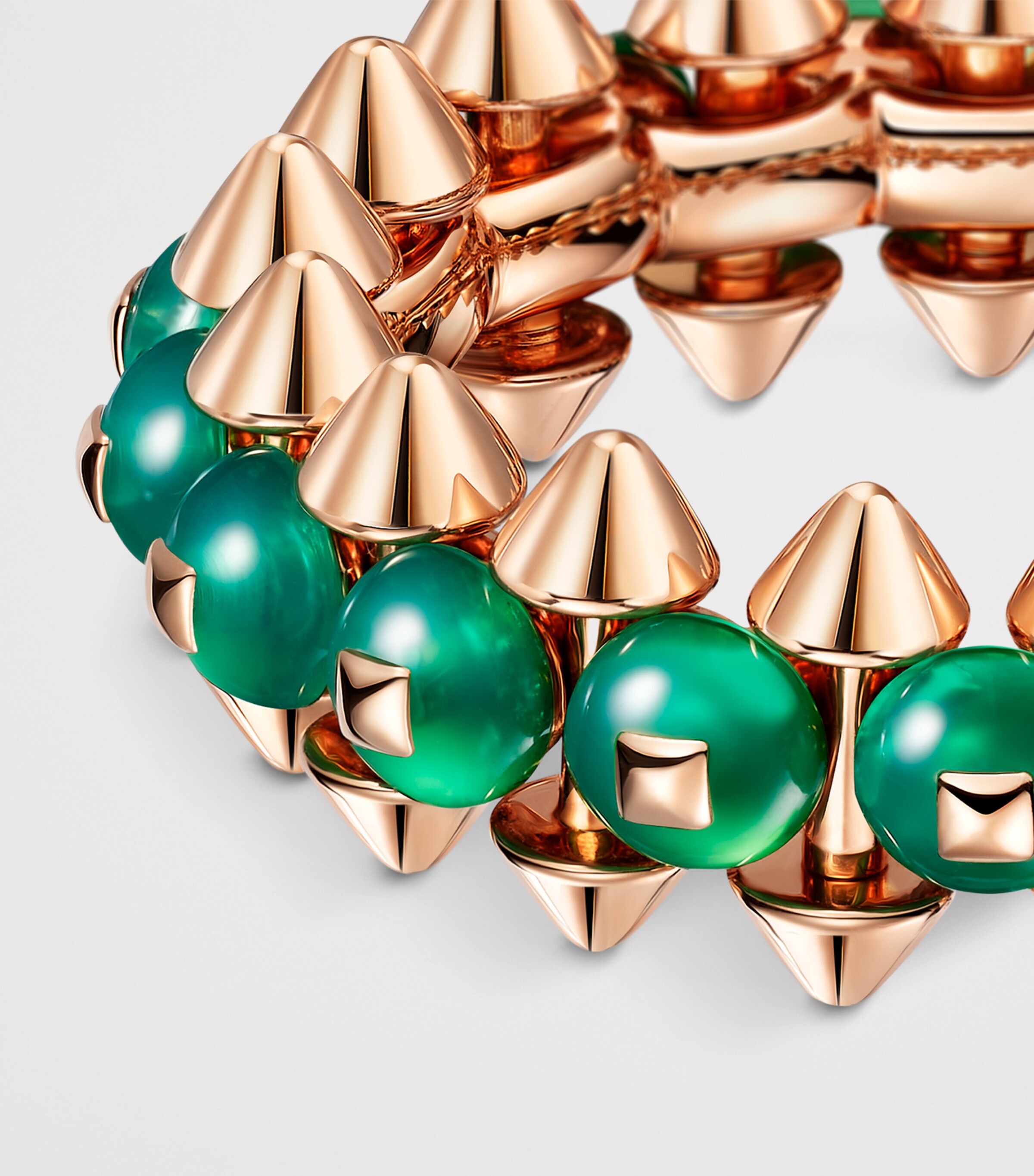Cartier Rose Gold and Green Agate Clash de Cartier Ring Rose Gold Image 8
